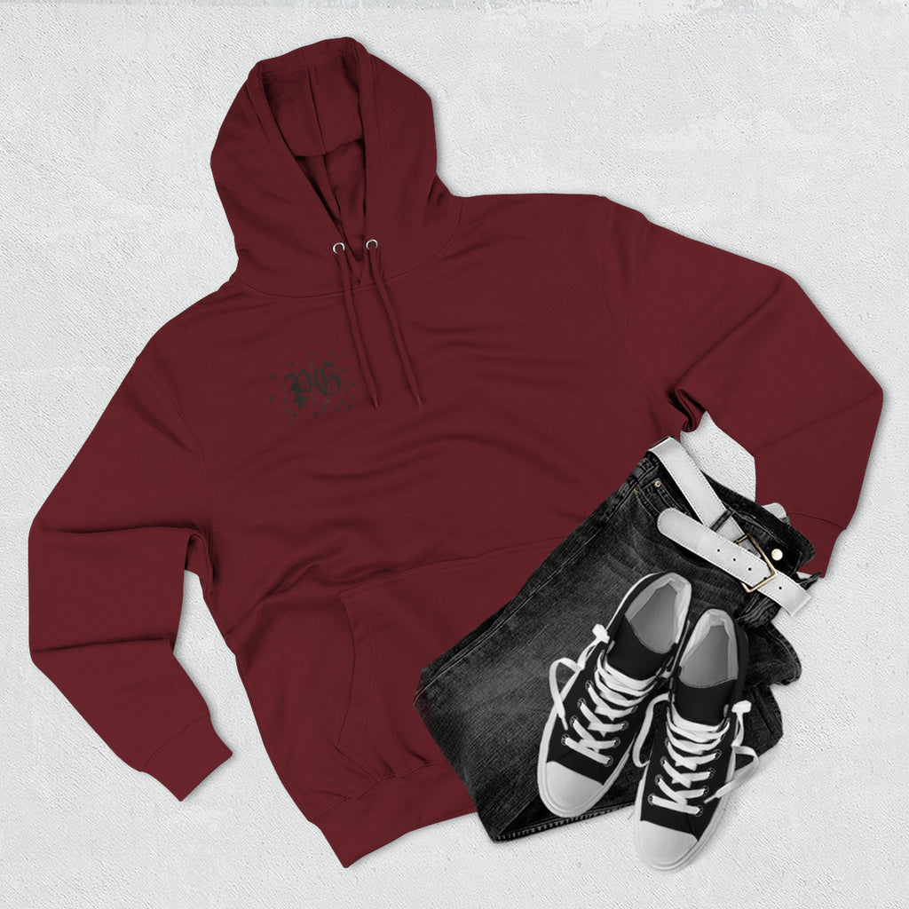 Skelly Cozy Bench Fleece Hoodie — 'Cozy Bench for Skelly' Graphic