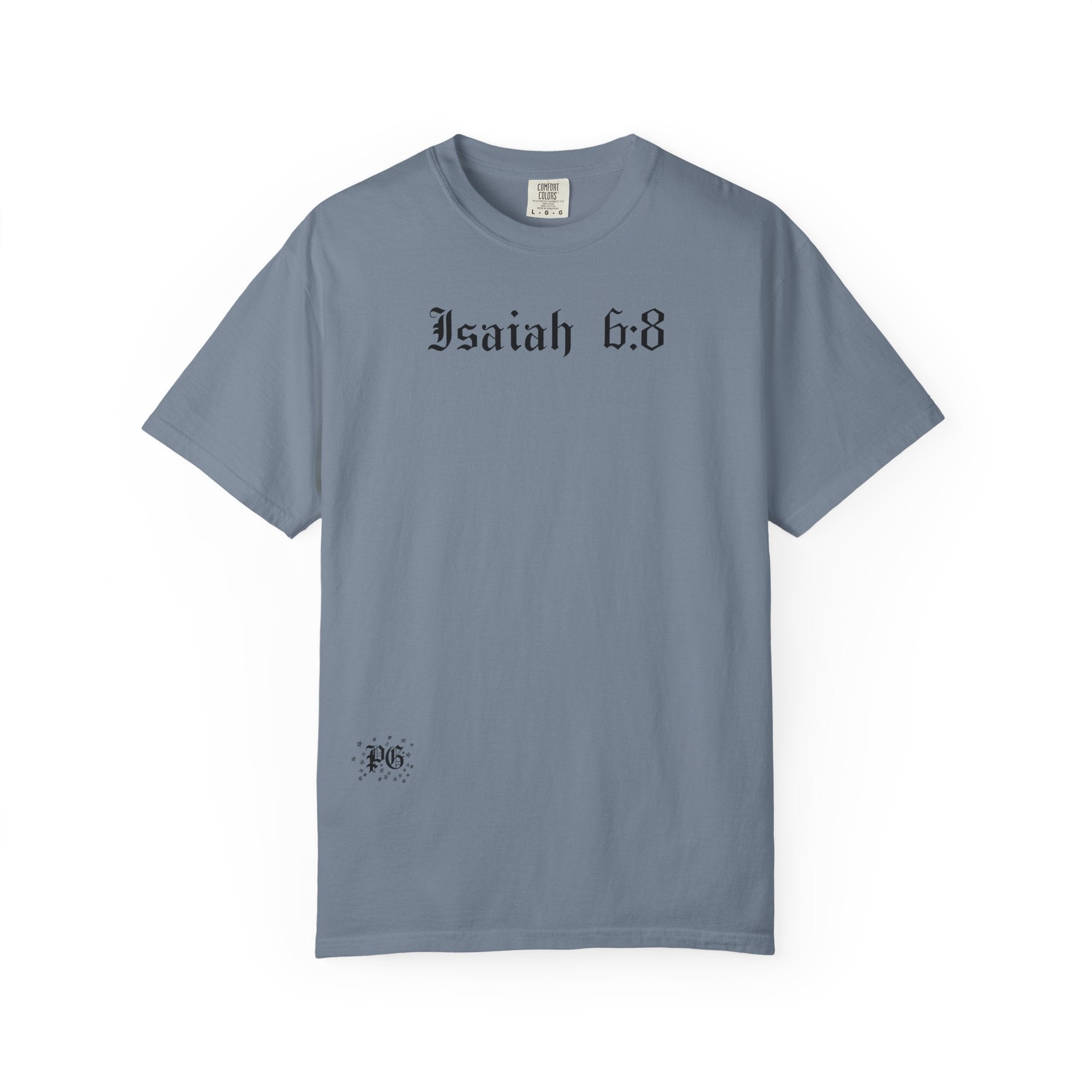 Isaiah 6:8 T-Shirt — Vintage Prayerful Backpacker Graphic Tee