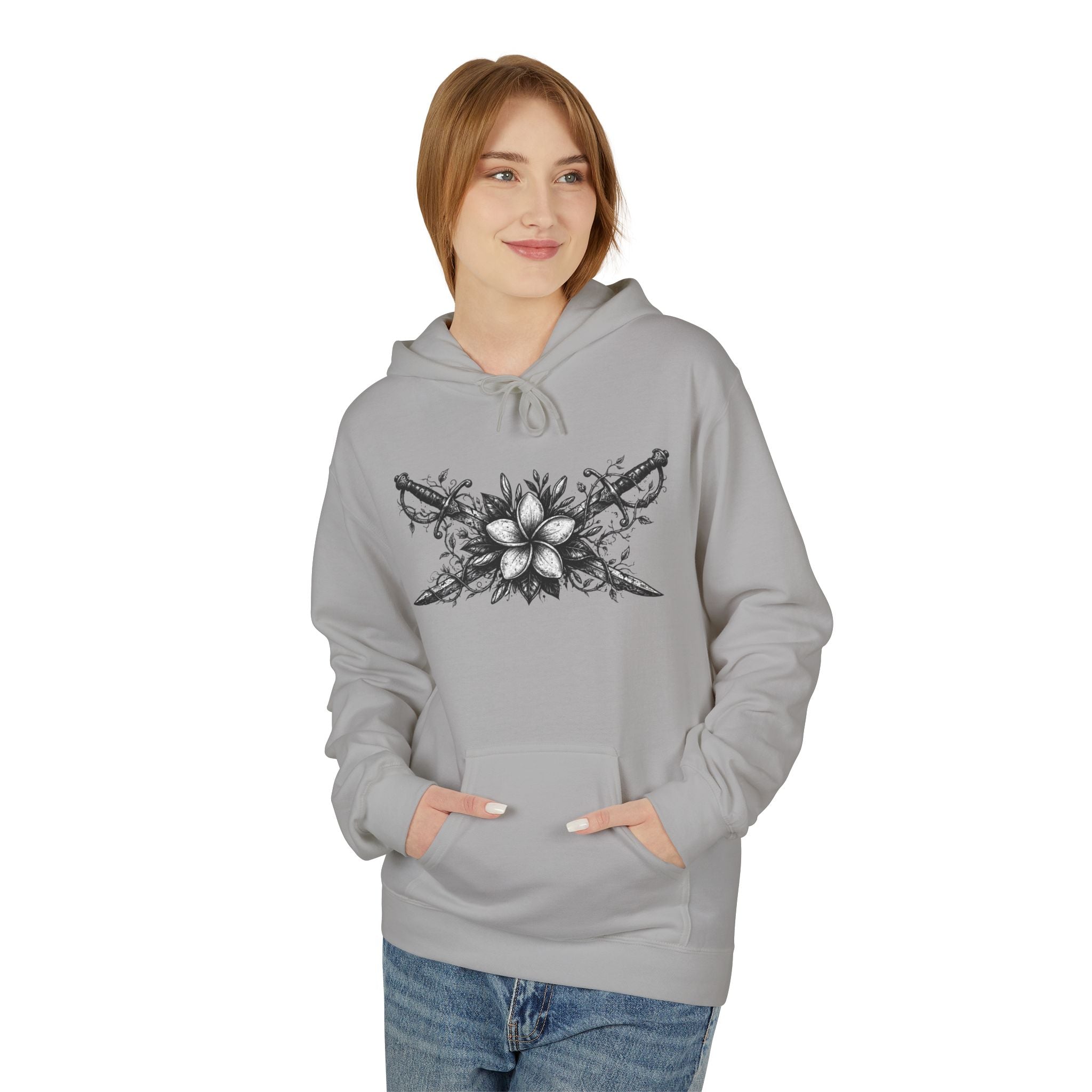 Skull & Daggers Hoodie — Gothic 'PG' Star Back Graphic