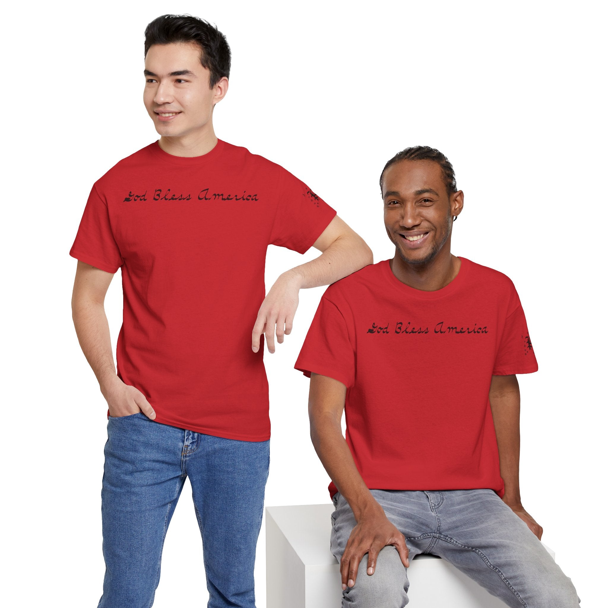 Patriotic 'God Bless America' Tee — 'We The People' Backprint 250th Celebration T-Shirt