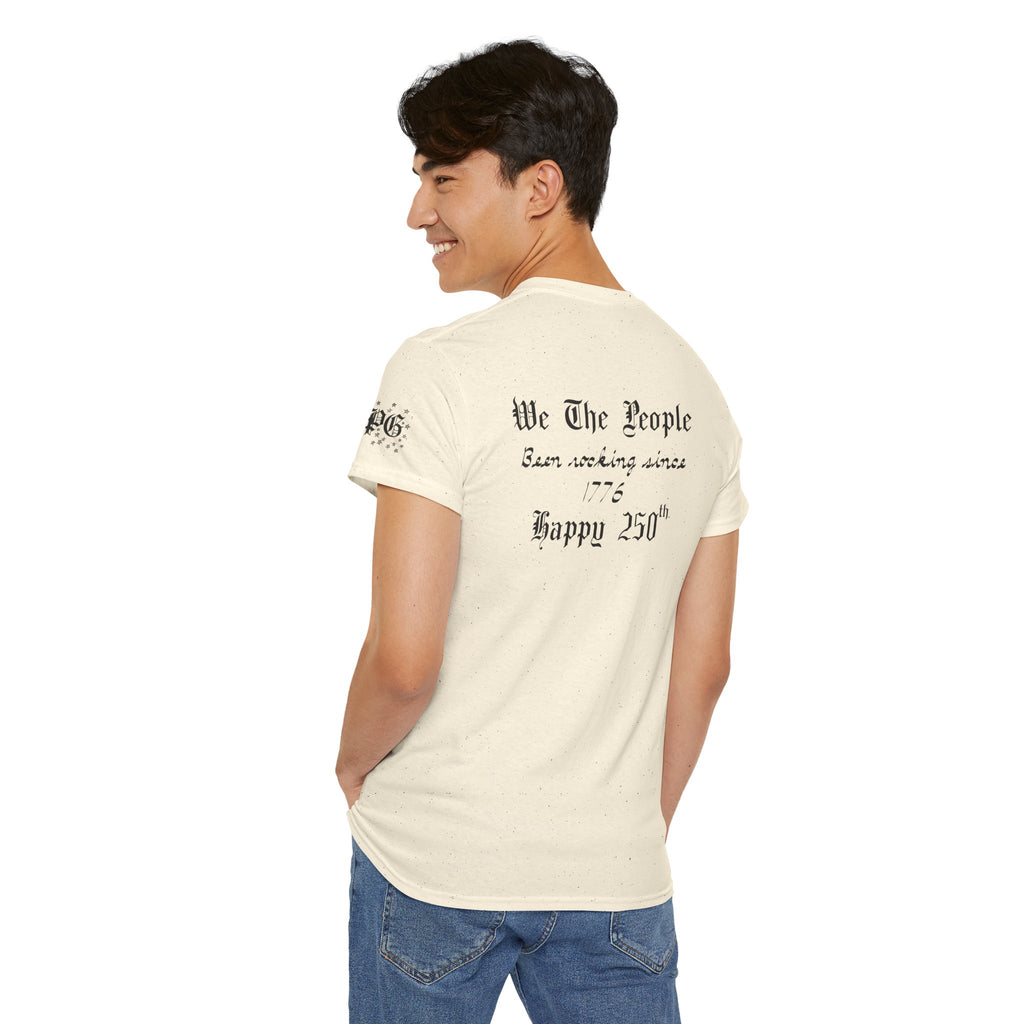 Patriotic 'God Bless America' Tee — 'We The People' Backprint 250th Celebration T-Shirt