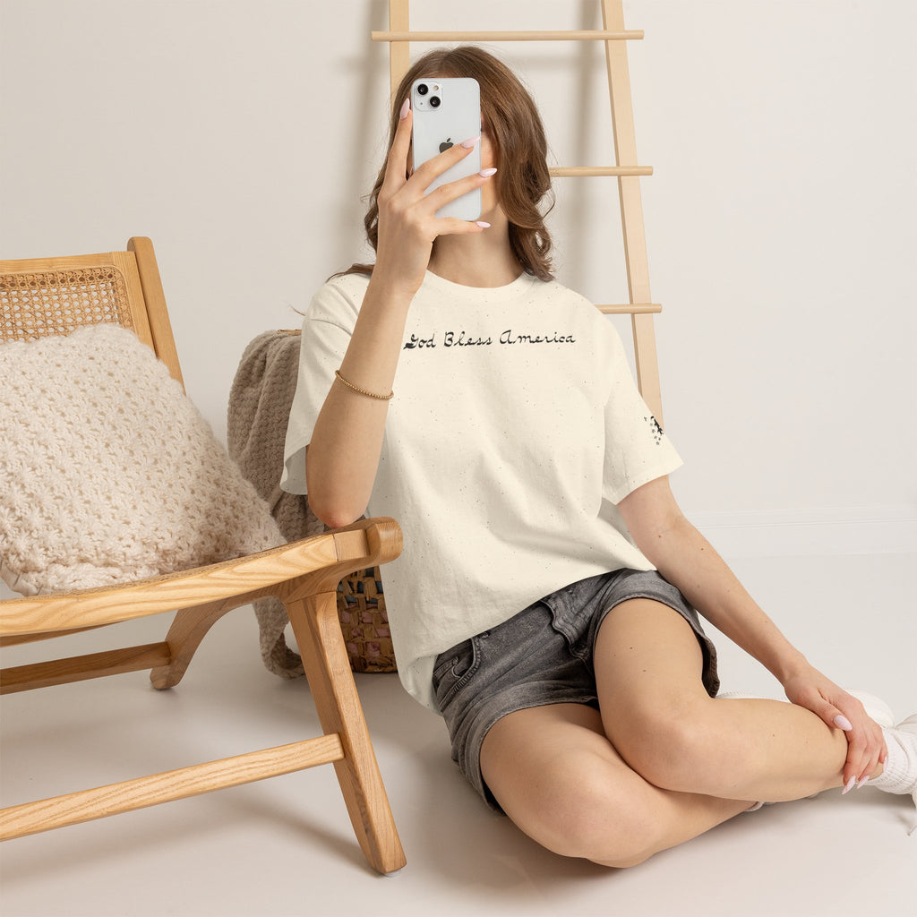 Patriotic 'God Bless America' Tee — 'We The People' Backprint 250th Celebration T-Shirt