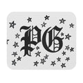 Mouse Pad — Gothic "PG" Monogram with Hand-Drawn Stars