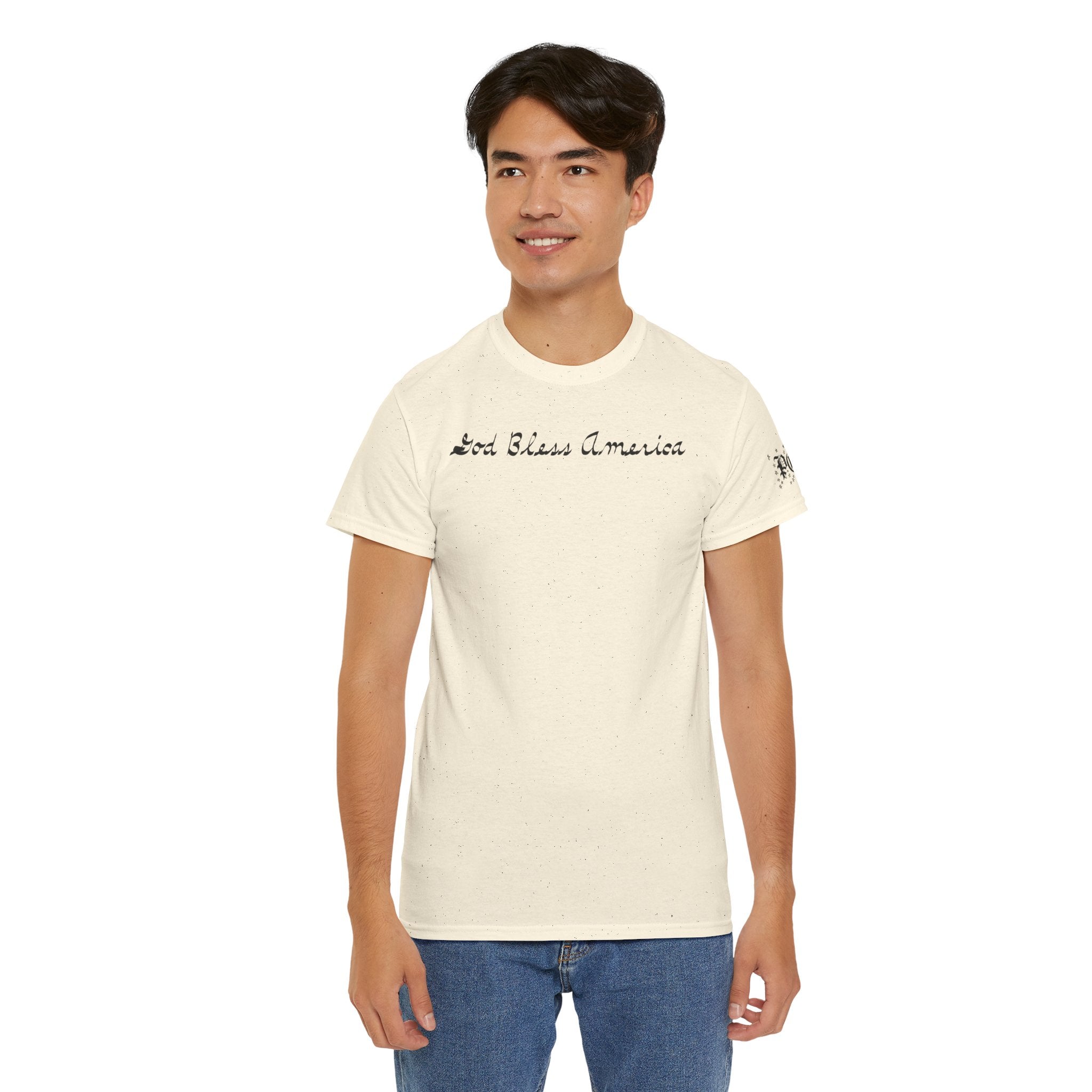 Patriotic 'God Bless America' Tee — 'We The People' Backprint 250th Celebration T-Shirt