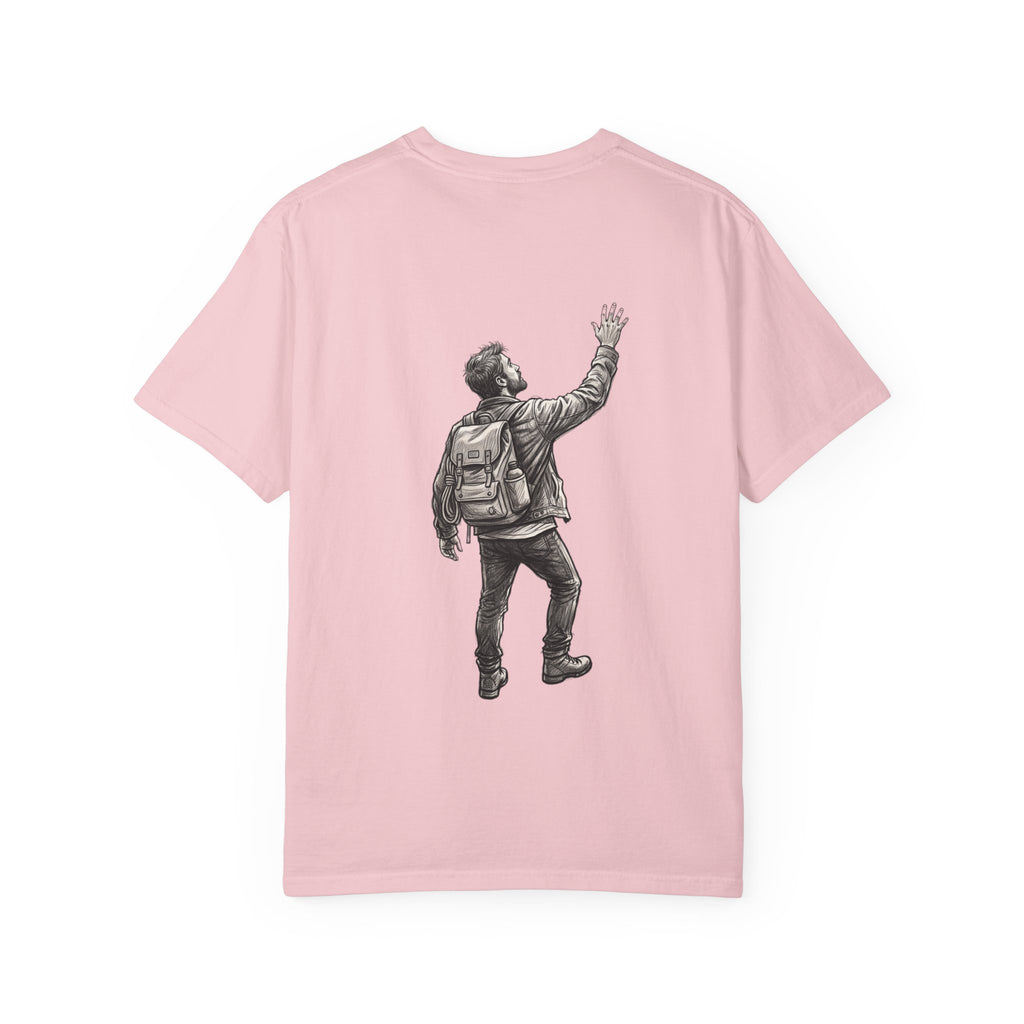 Isaiah 6:8 T-Shirt — Vintage Prayerful Backpacker Graphic Tee