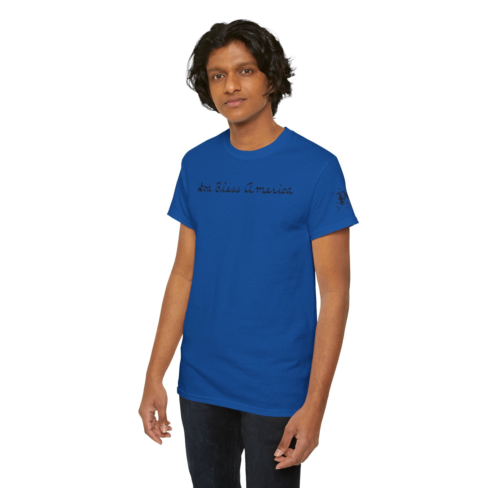 Patriotic 'God Bless America' Tee — 'We The People' Backprint 250th Celebration T-Shirt