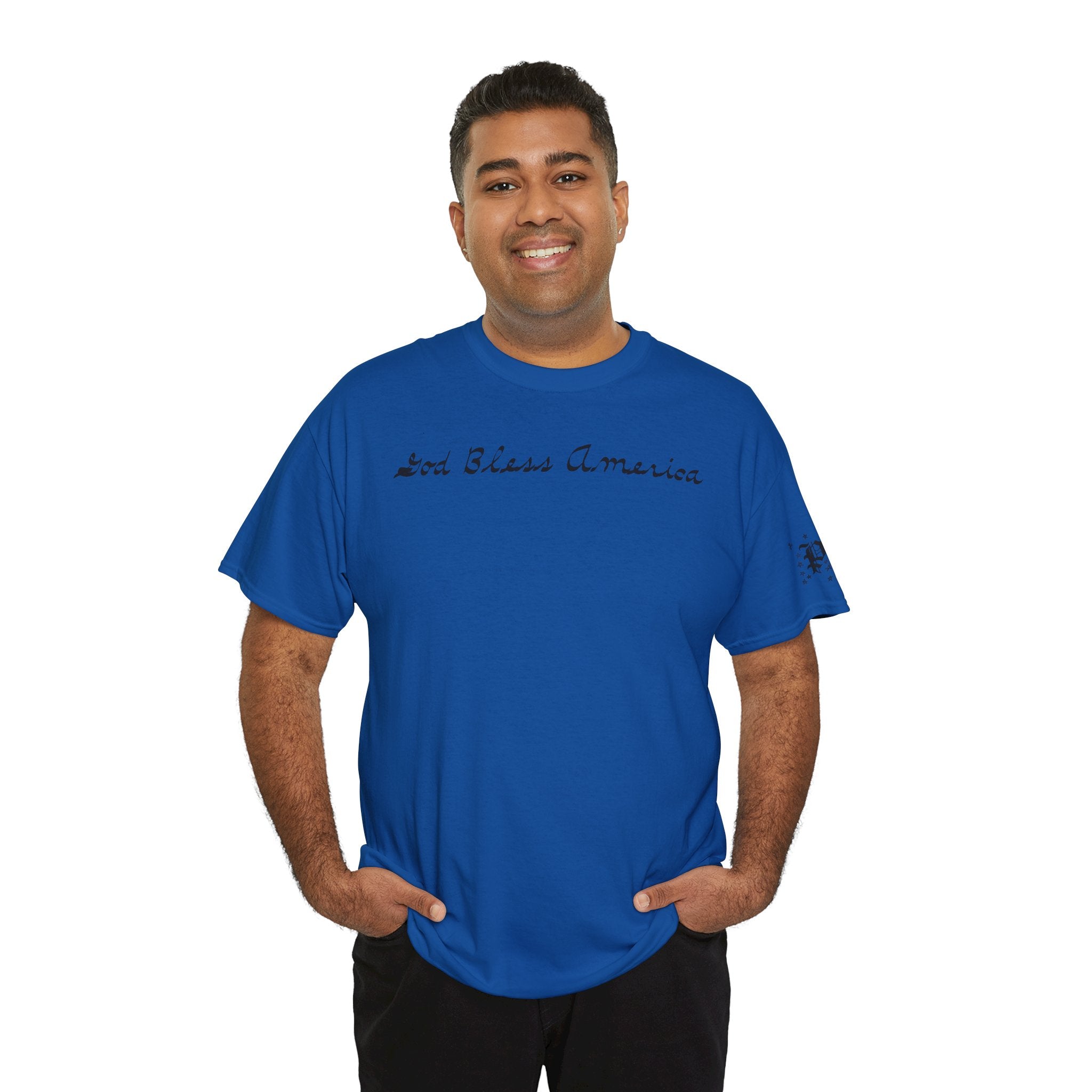 Patriotic 'God Bless America' Tee — 'We The People' Backprint 250th Celebration T-Shirt