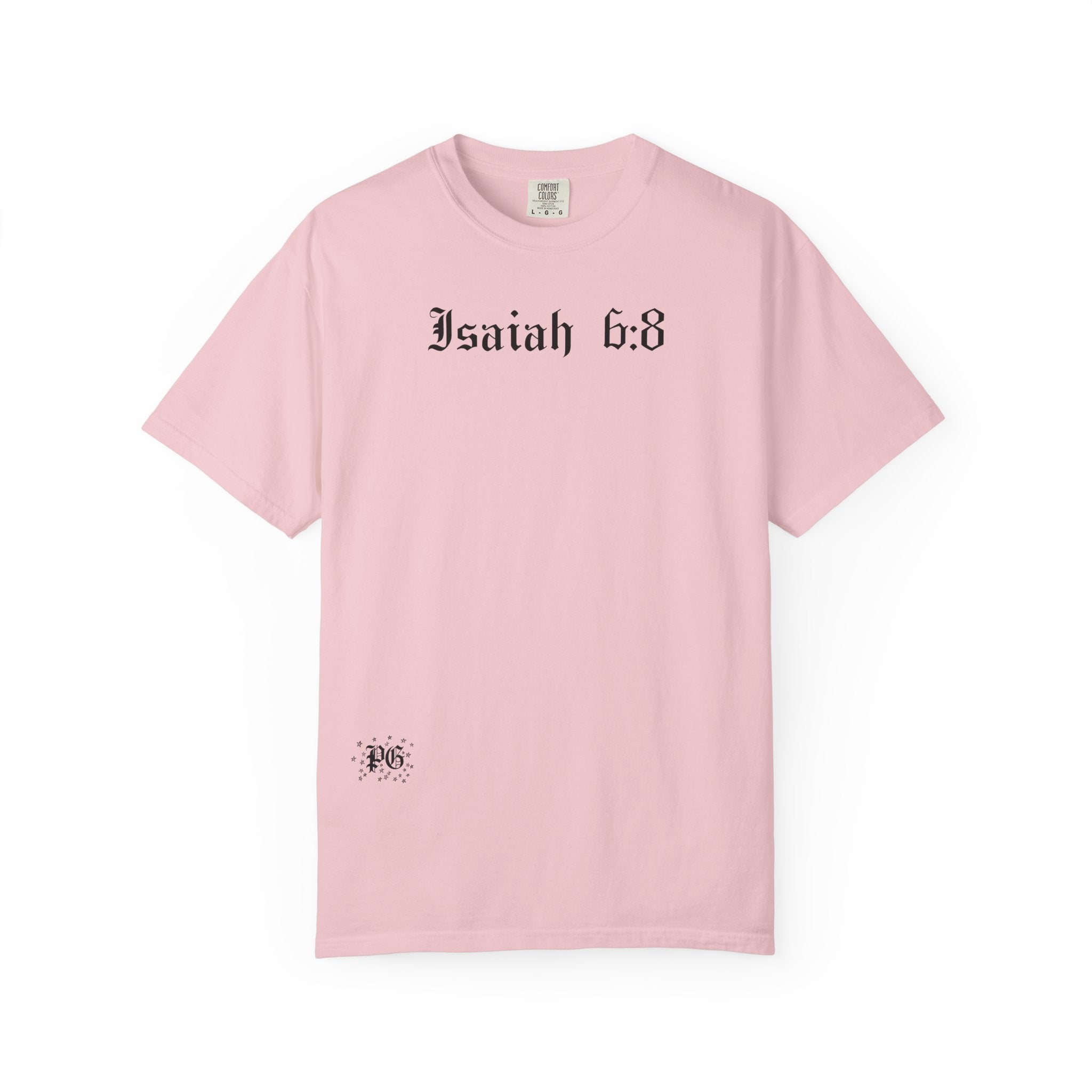 Isaiah 6:8 T-Shirt — Vintage Prayerful Backpacker Graphic Tee