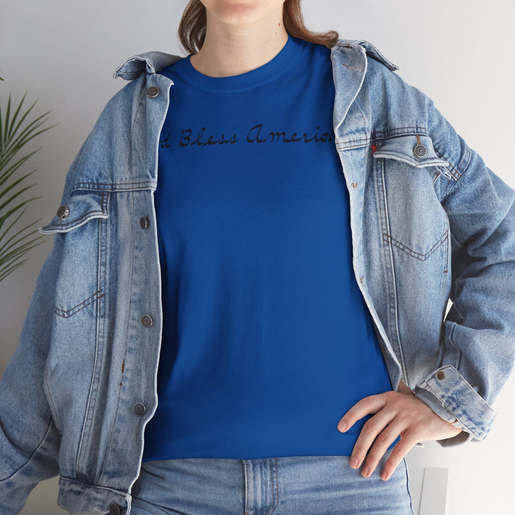 Patriotic 'God Bless America' Tee — 'We The People' Backprint 250th Celebration T-Shirt