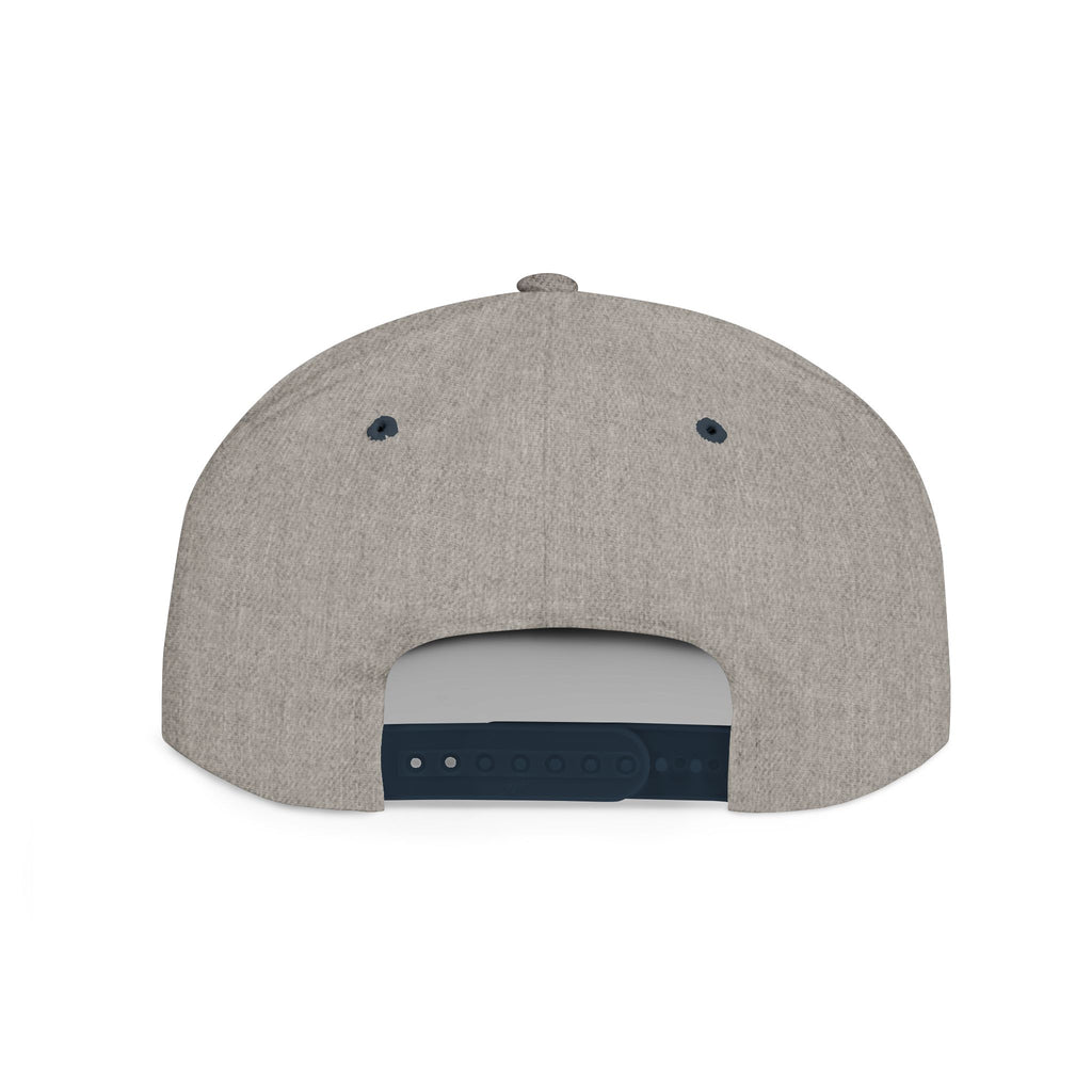 Snapback Hat — Silver Glitter Rose Embroidered Flat Bill Cap