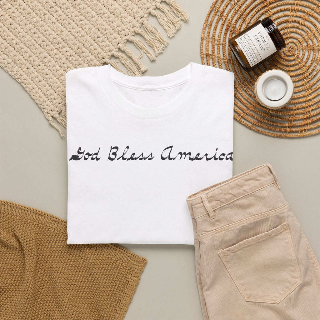 Patriotic 'God Bless America' Tee — 'We The People' Backprint 250th Celebration T-Shirt