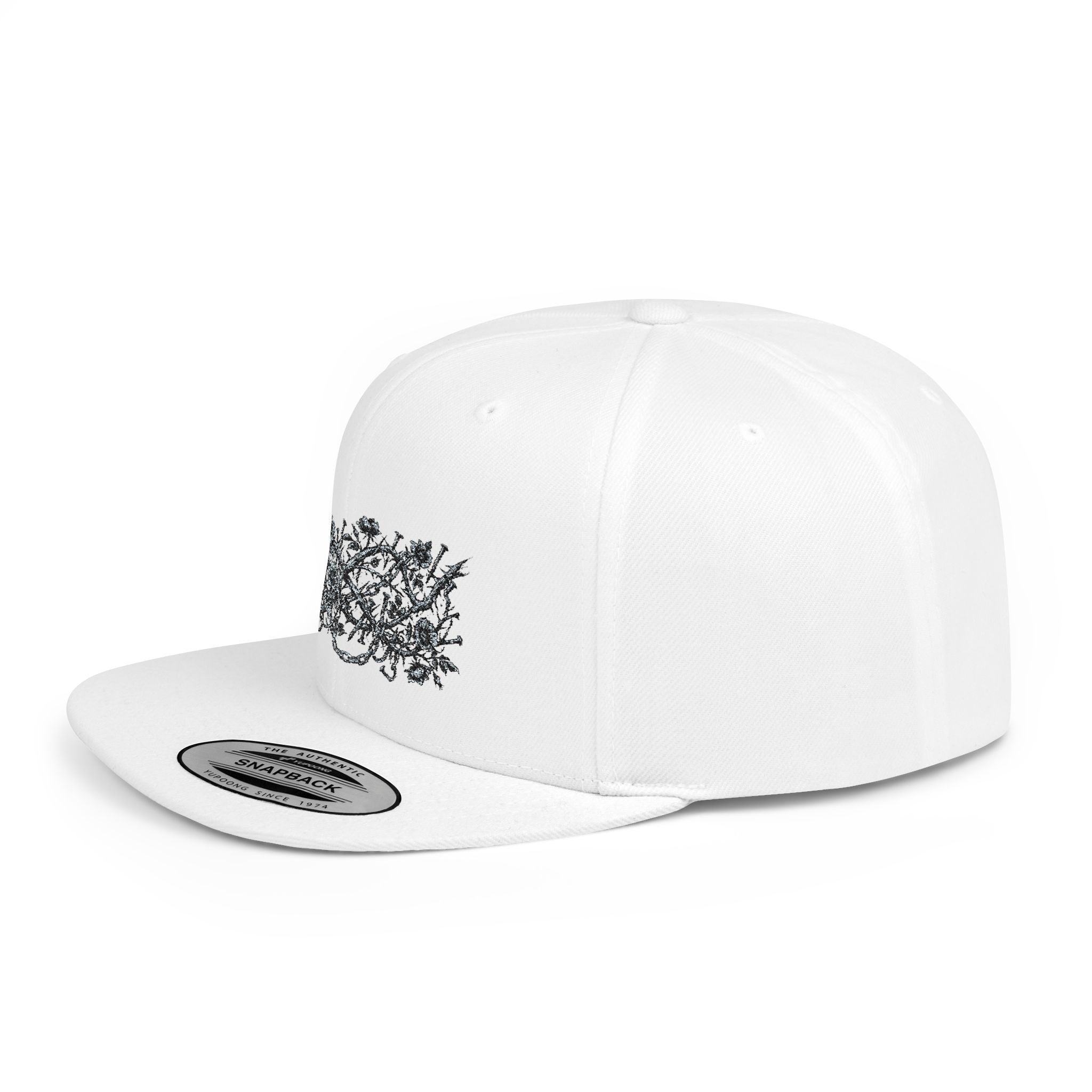 Floral Flat Bill Snapback Hat