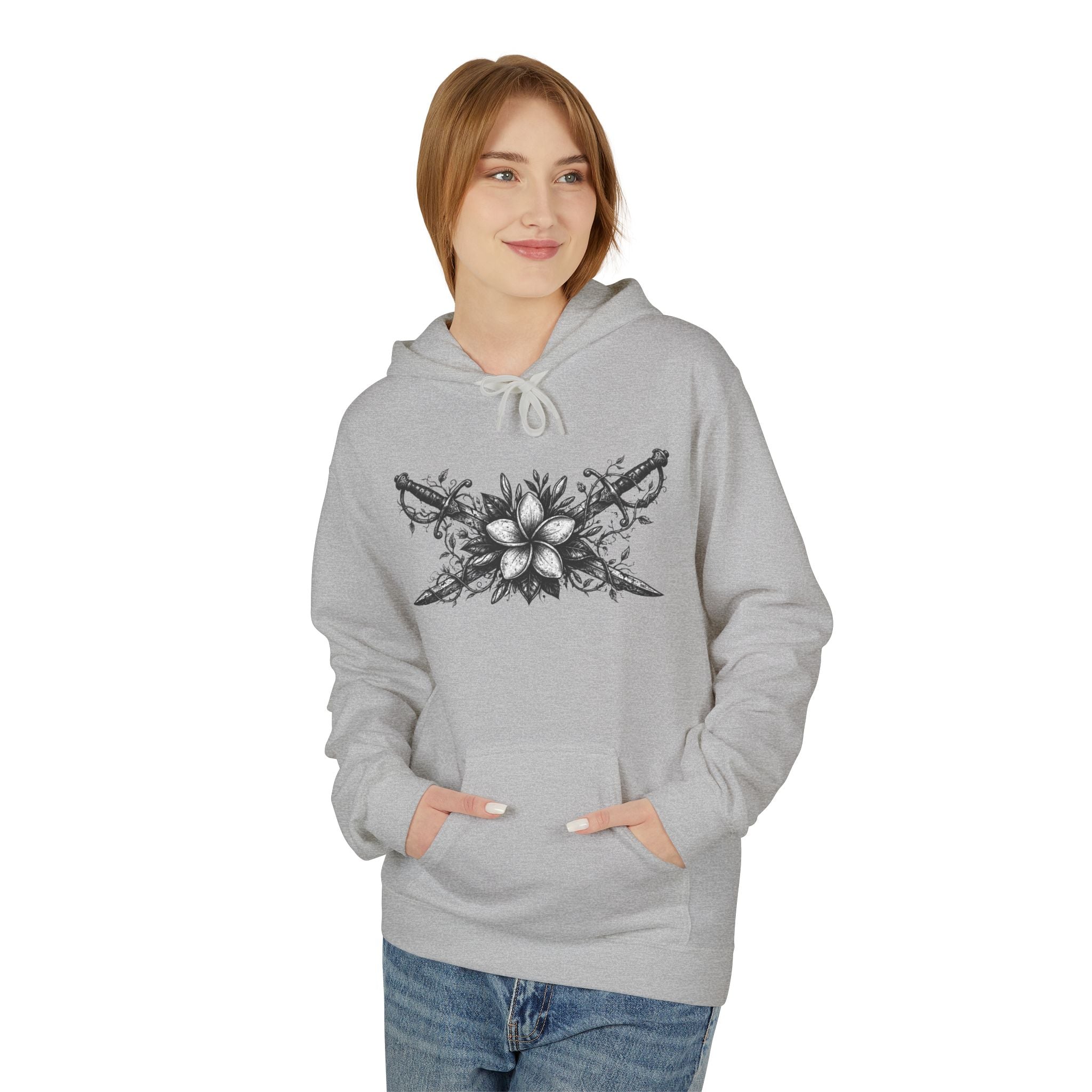 Skull & Daggers Hoodie — Gothic 'PG' Star Back Graphic
