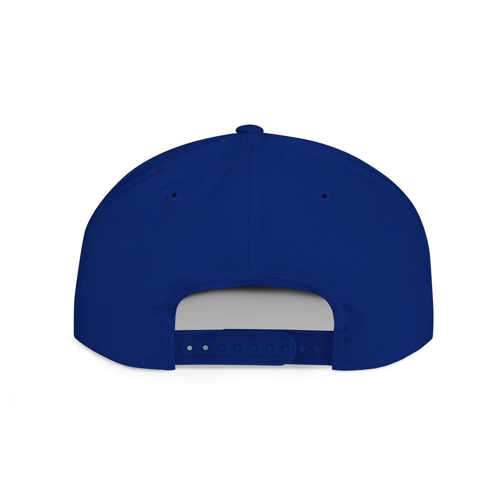 Flat Bill Snapback Hat — Gothic "PG" Monogram with Star Cluster