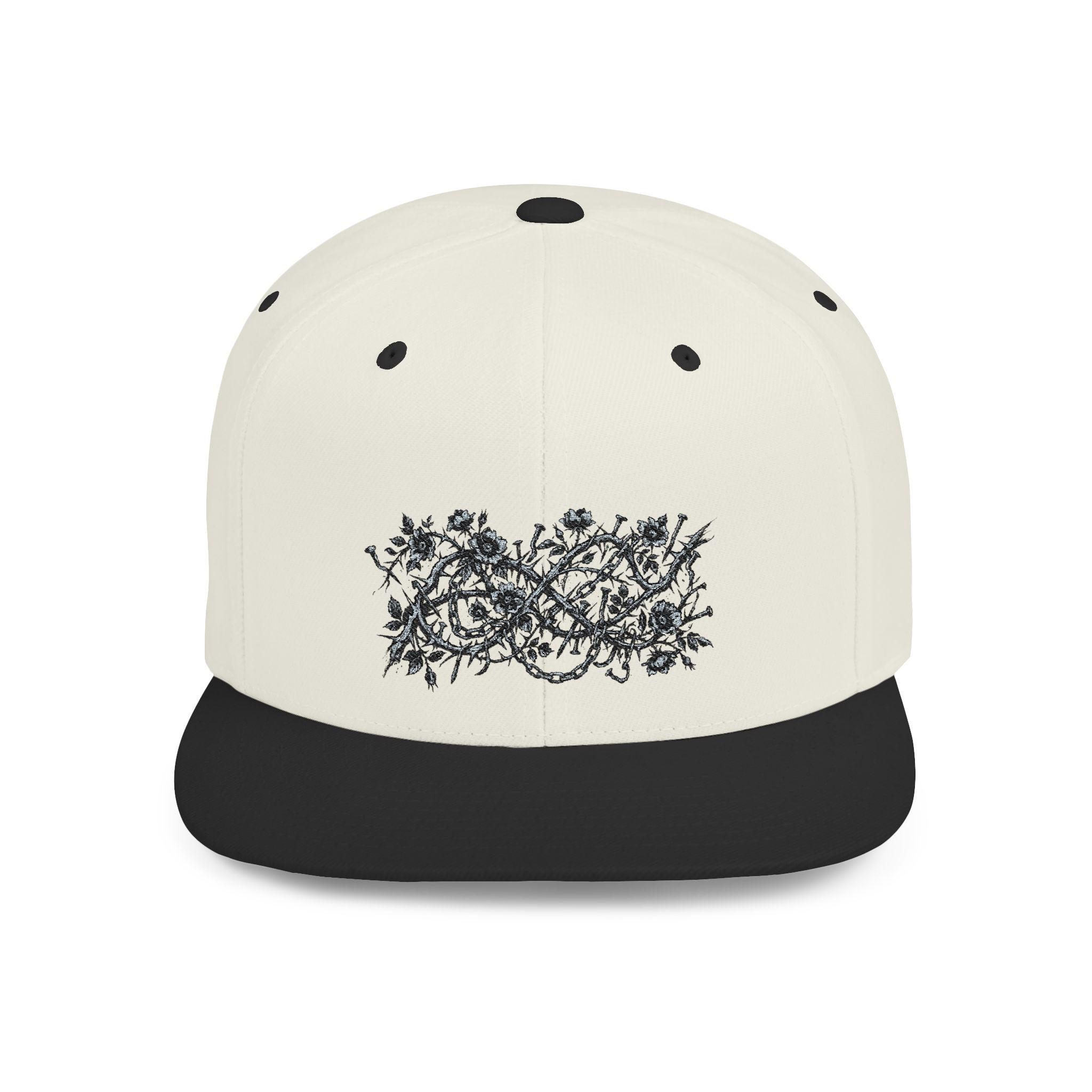 Floral Flat Bill Snapback Hat