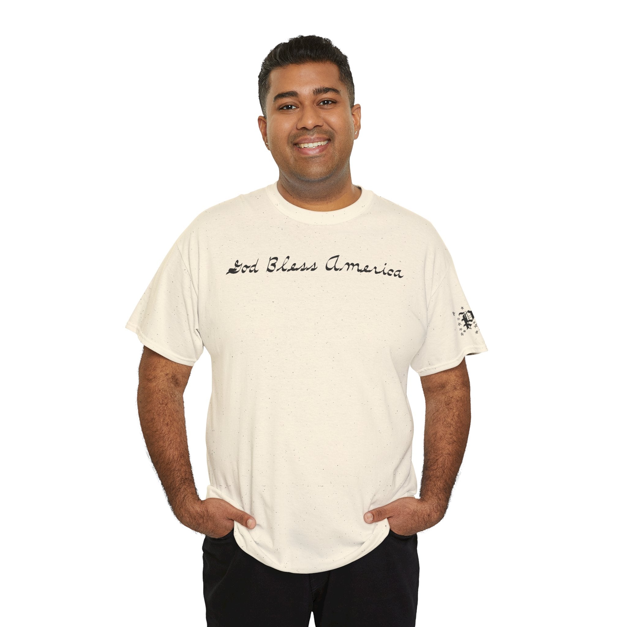 Patriotic 'God Bless America' Tee — 'We The People' Backprint 250th Celebration T-Shirt