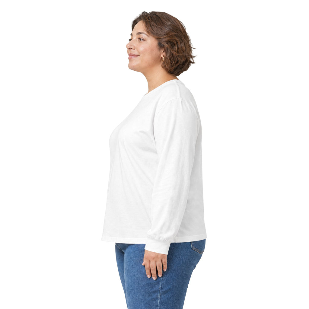 Long Sleeve Tee — Black Floral Vine Infinity Graphic