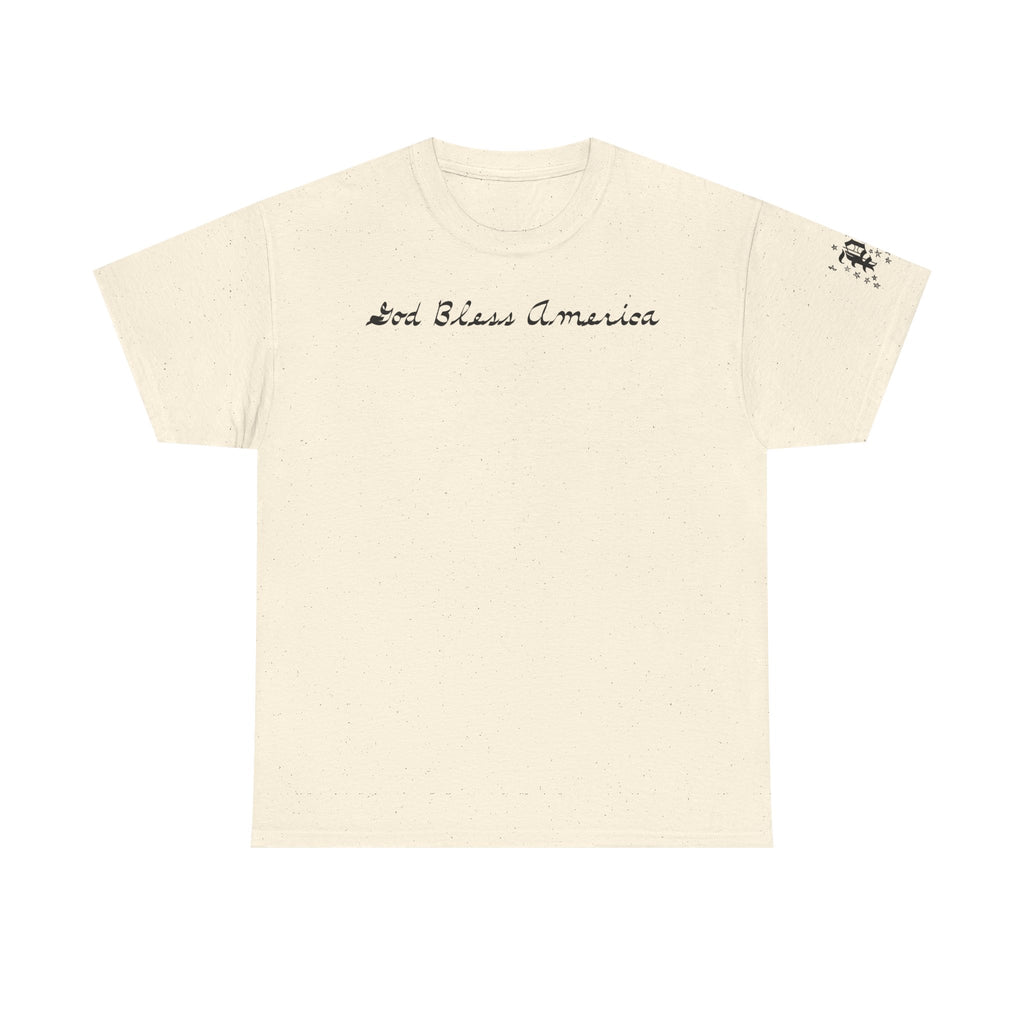 Patriotic 'God Bless America' Tee — 'We The People' Backprint 250th Celebration T-Shirt
