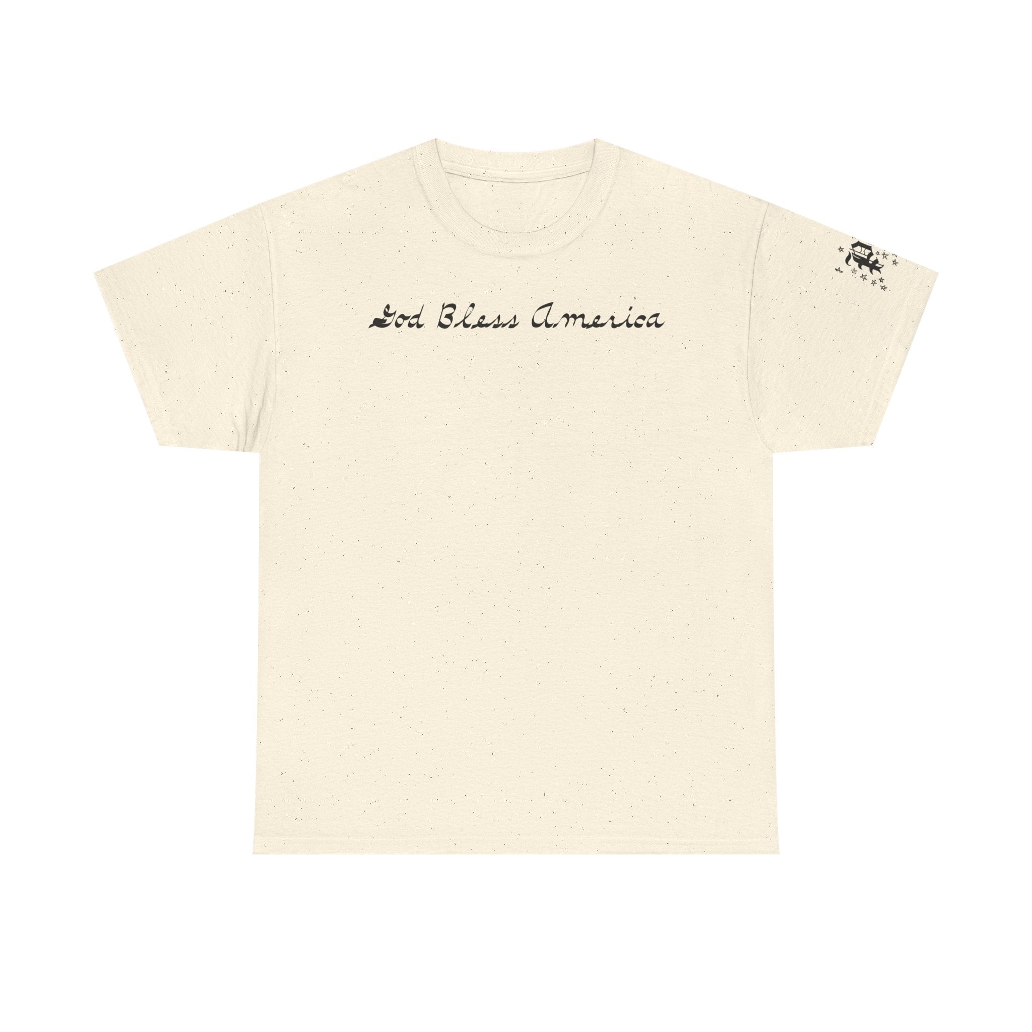 Patriotic 'God Bless America' Tee — 'We The People' Backprint 250th Celebration T-Shirt