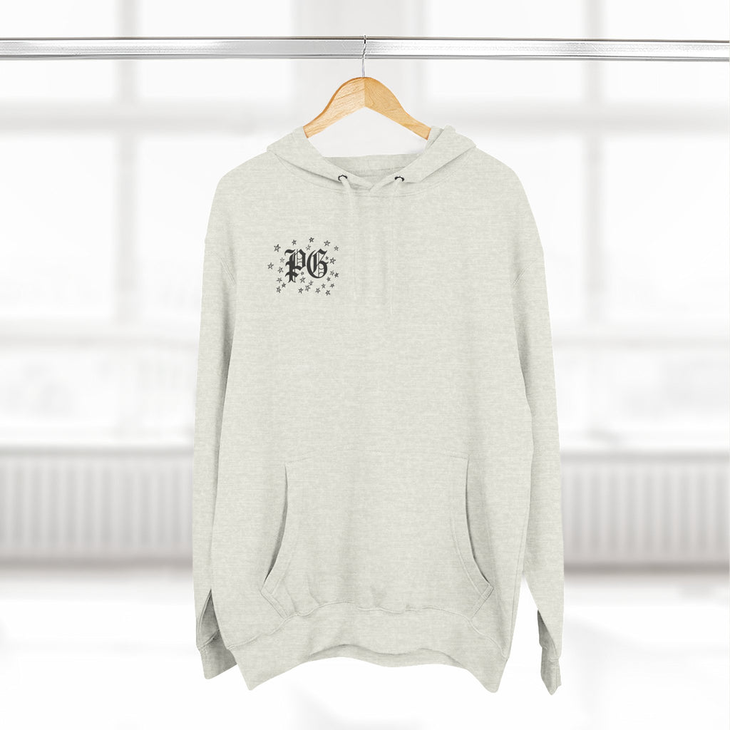 Skelly Cozy Bench Fleece Hoodie — 'Cozy Bench for Skelly' Graphic