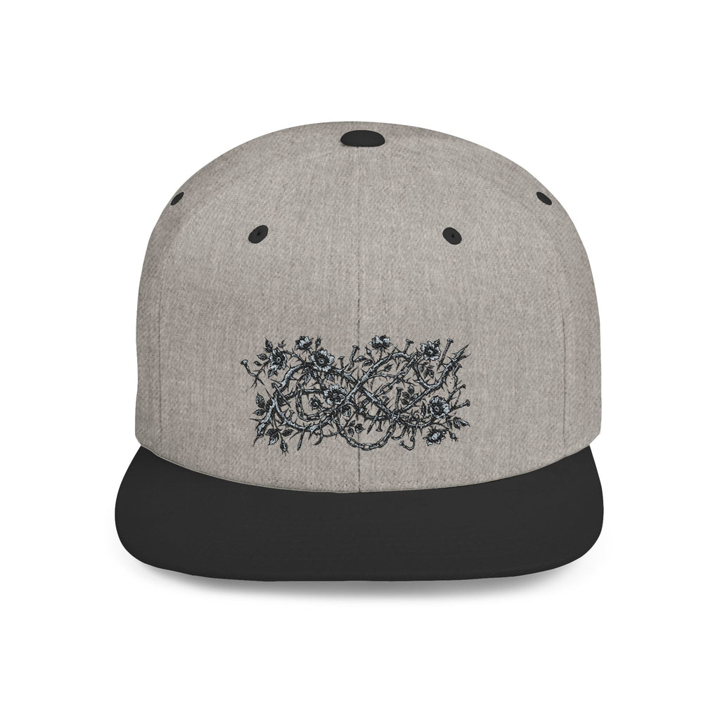 Floral Flat Bill Snapback Hat