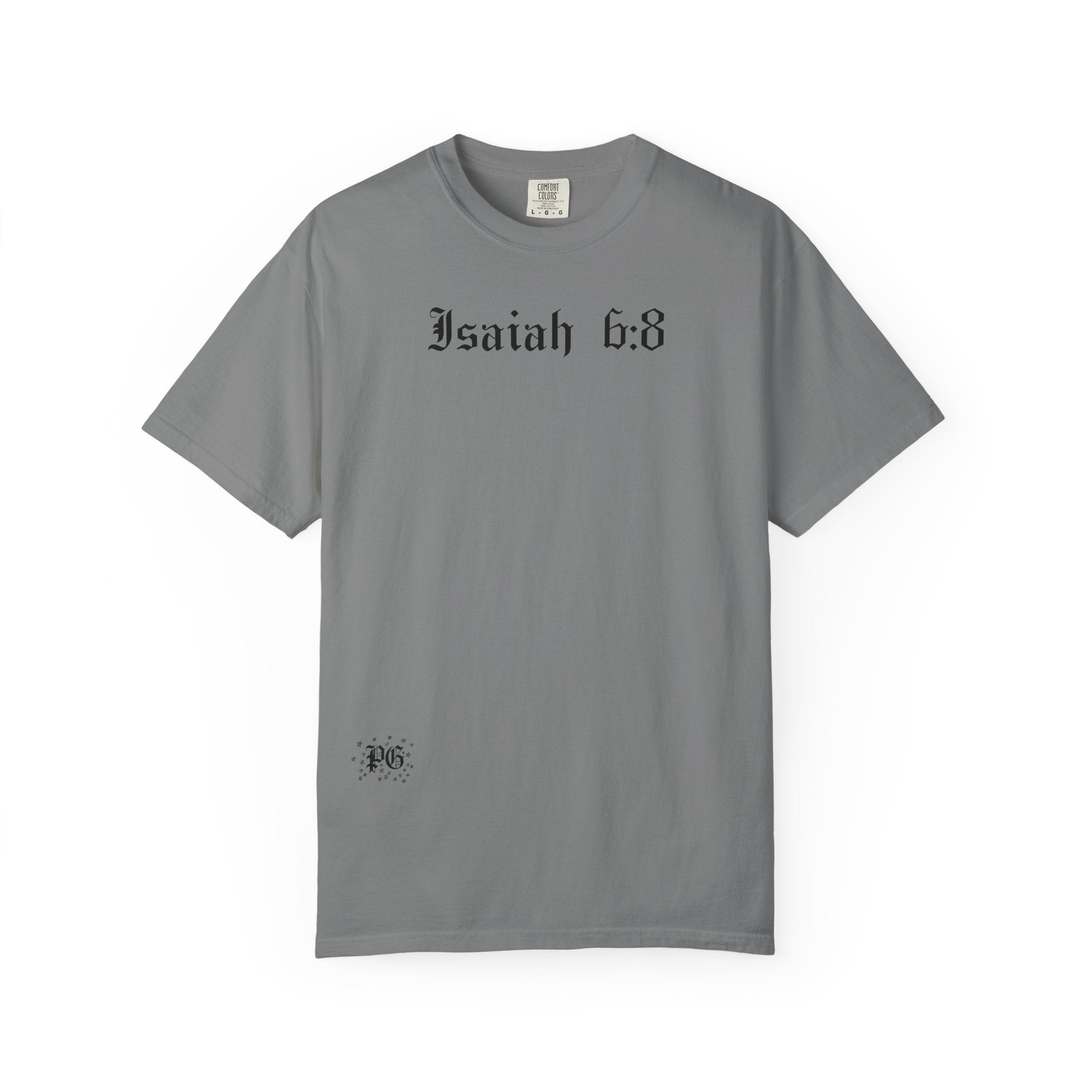 Isaiah 6:8 T-Shirt — Vintage Prayerful Backpacker Graphic Tee