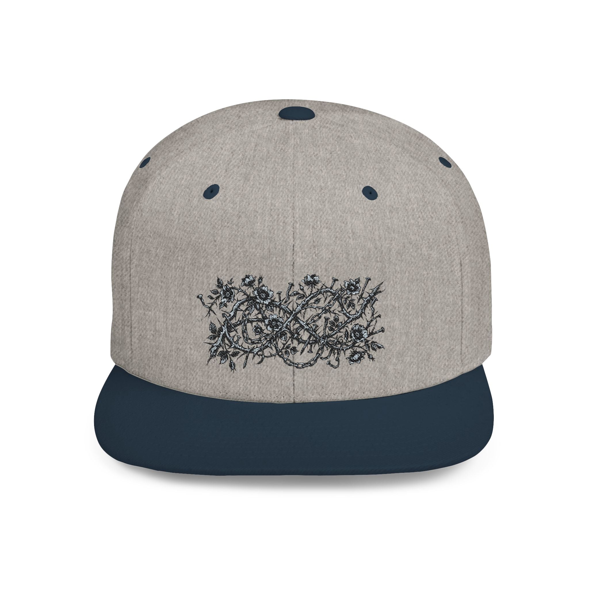Floral Flat Bill Snapback Hat