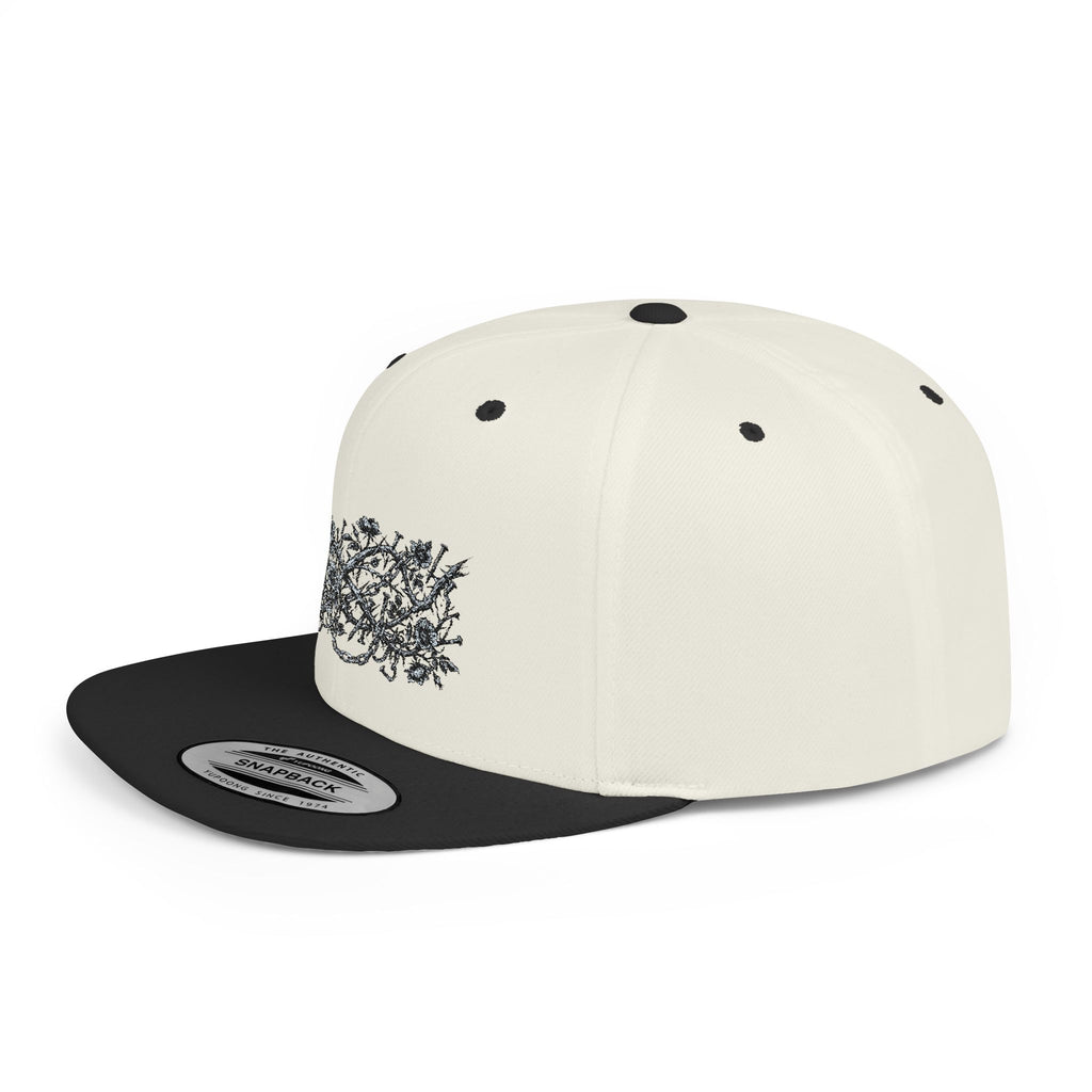 Floral Flat Bill Snapback Hat