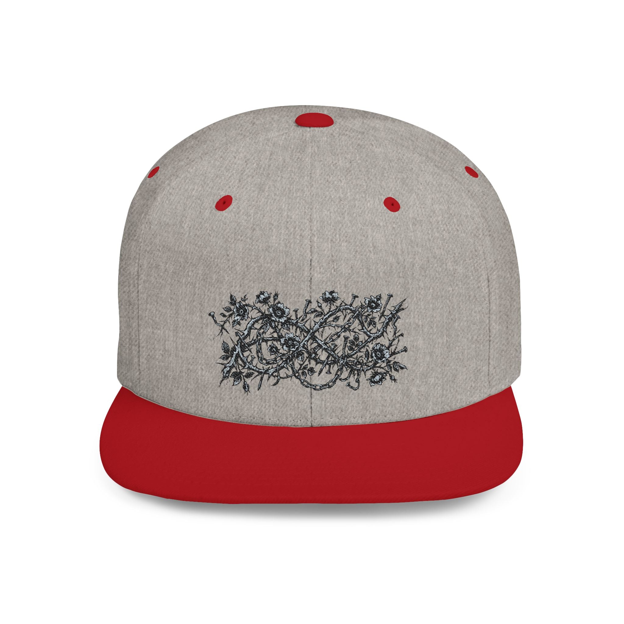 Floral Flat Bill Snapback Hat