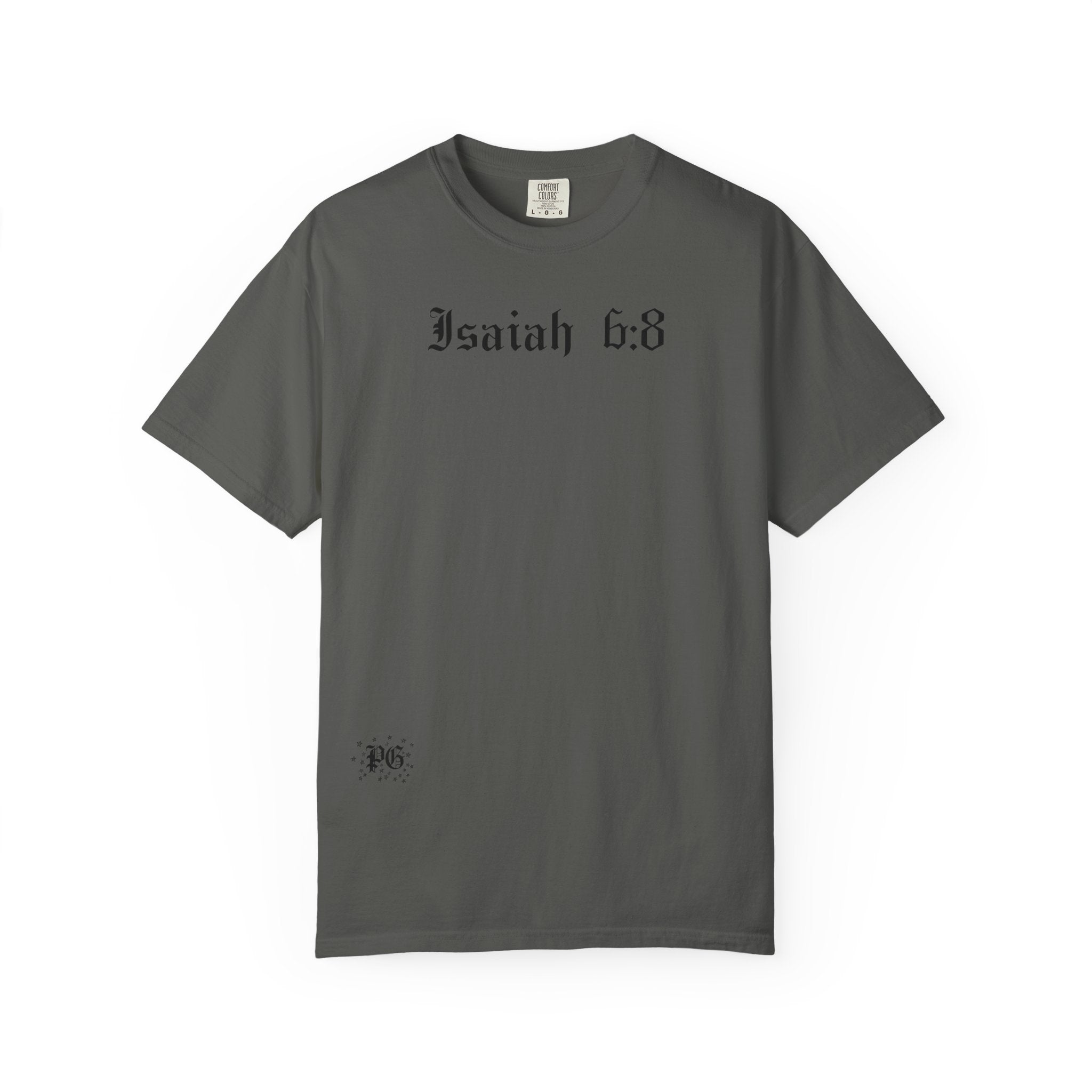 Isaiah 6:8 T-Shirt — Vintage Prayerful Backpacker Graphic Tee