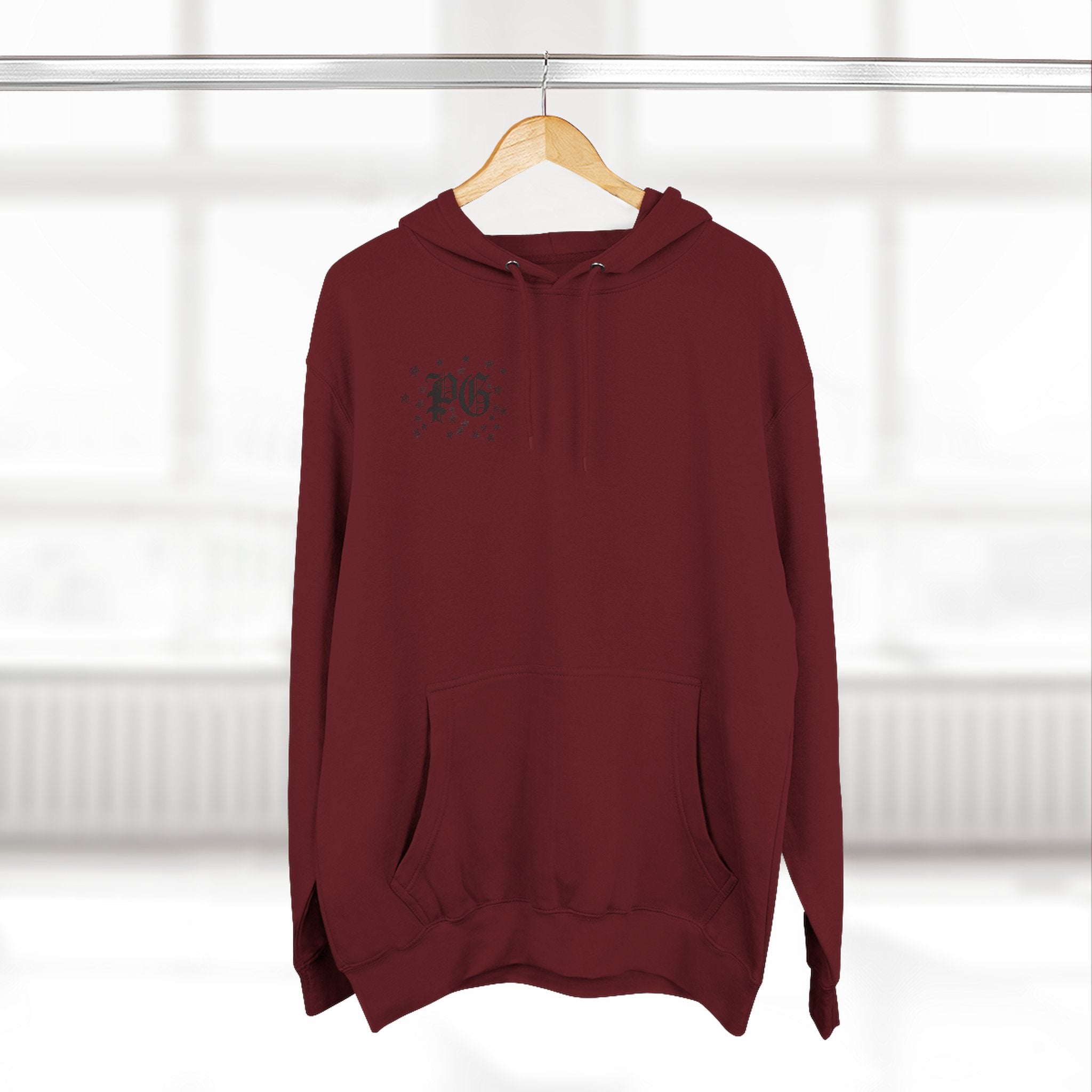 Skelly Cozy Bench Fleece Hoodie — 'Cozy Bench for Skelly' Graphic
