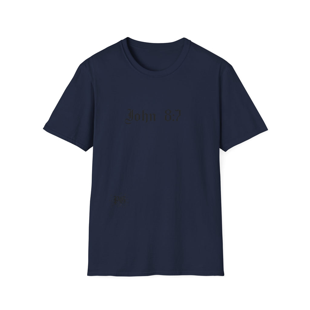 T-Shirt — John 8:7 Vintage Scripture Tee