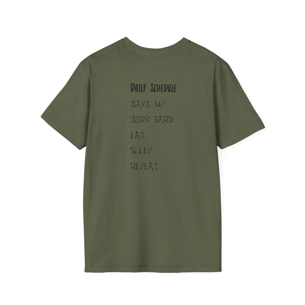 Daily Schedule T-Shirt — “If You Aren’t Working Hard You’re Not Gonna Succeed” Motivational Tee