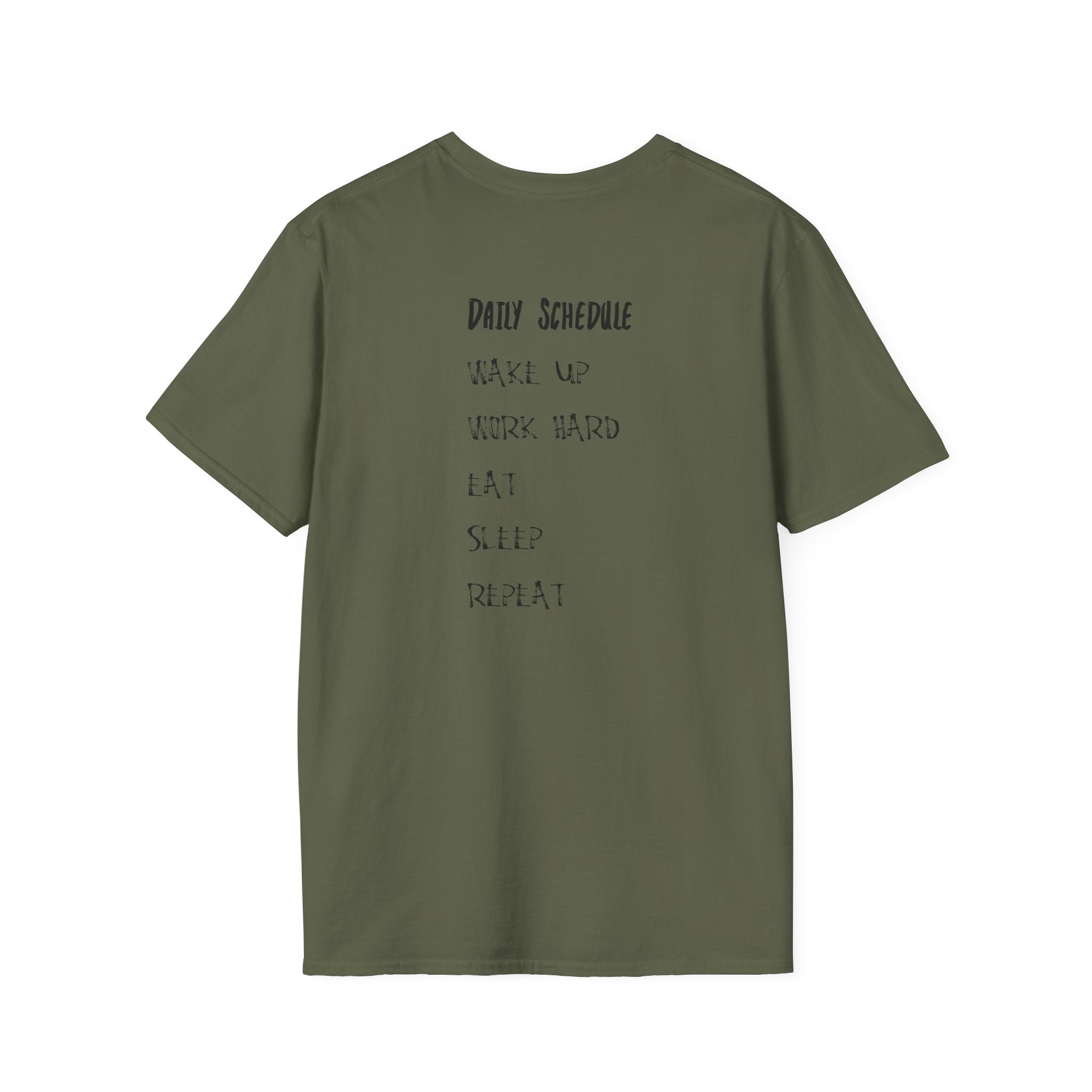 Daily Schedule T-Shirt — “If You Aren’t Working Hard You’re Not Gonna Succeed” Motivational Tee