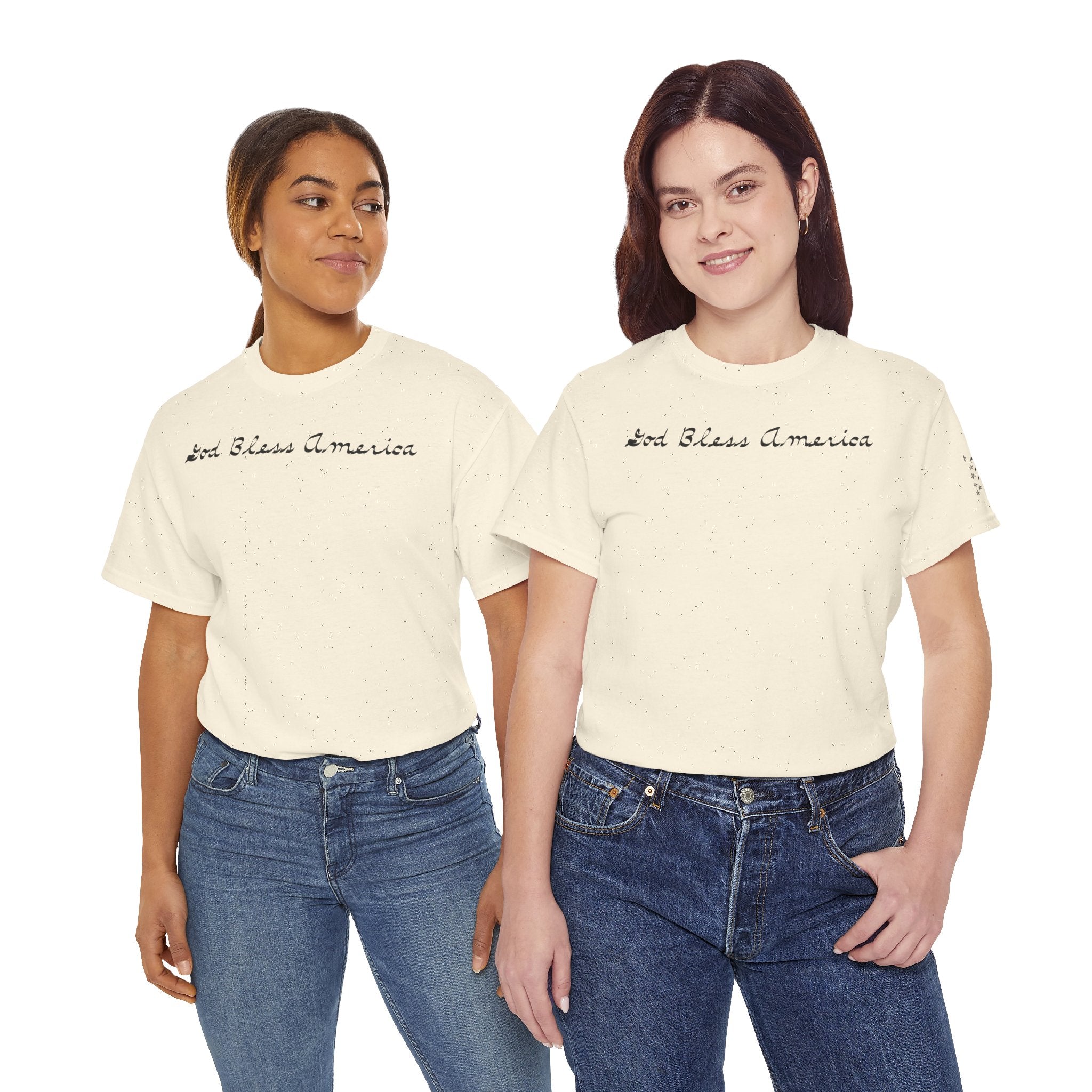 Patriotic 'God Bless America' Tee — 'We The People' Backprint 250th Celebration T-Shirt