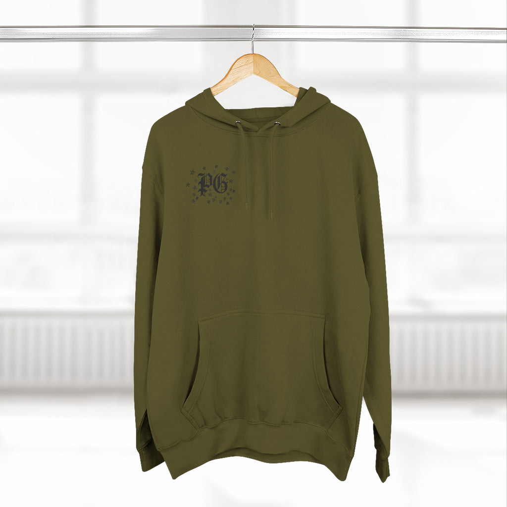 Skelly Cozy Bench Fleece Hoodie — 'Cozy Bench for Skelly' Graphic