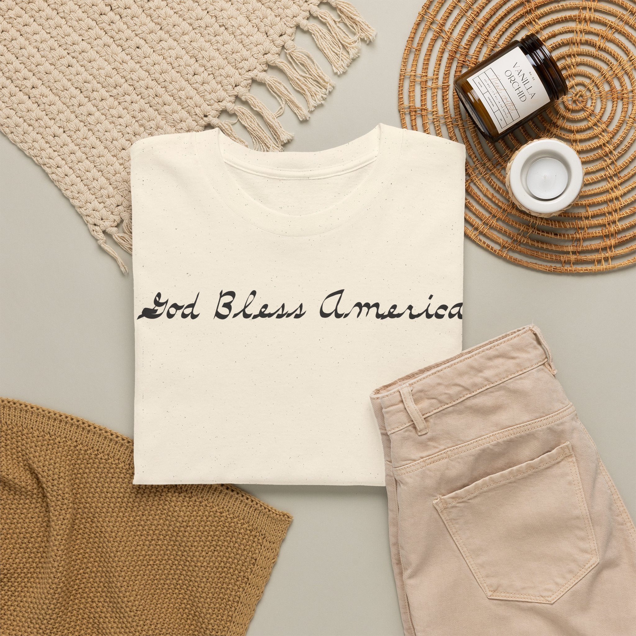 Patriotic 'God Bless America' Tee — 'We The People' Backprint 250th Celebration T-Shirt