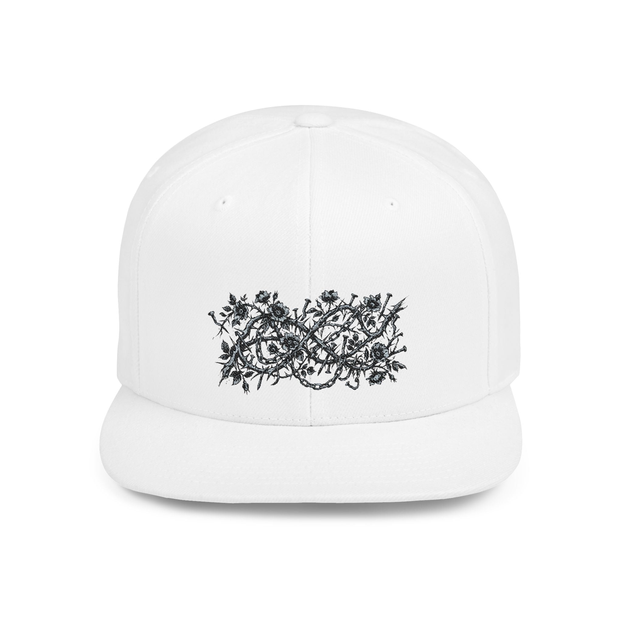 Floral Flat Bill Snapback Hat