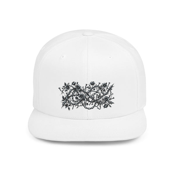 Floral Flat Bill Snapback Hat