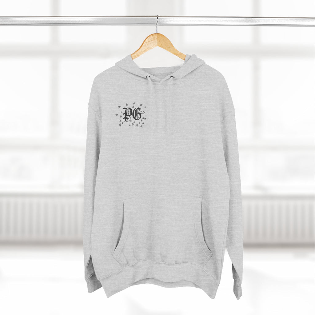 Skelly Cozy Bench Fleece Hoodie — 'Cozy Bench for Skelly' Graphic