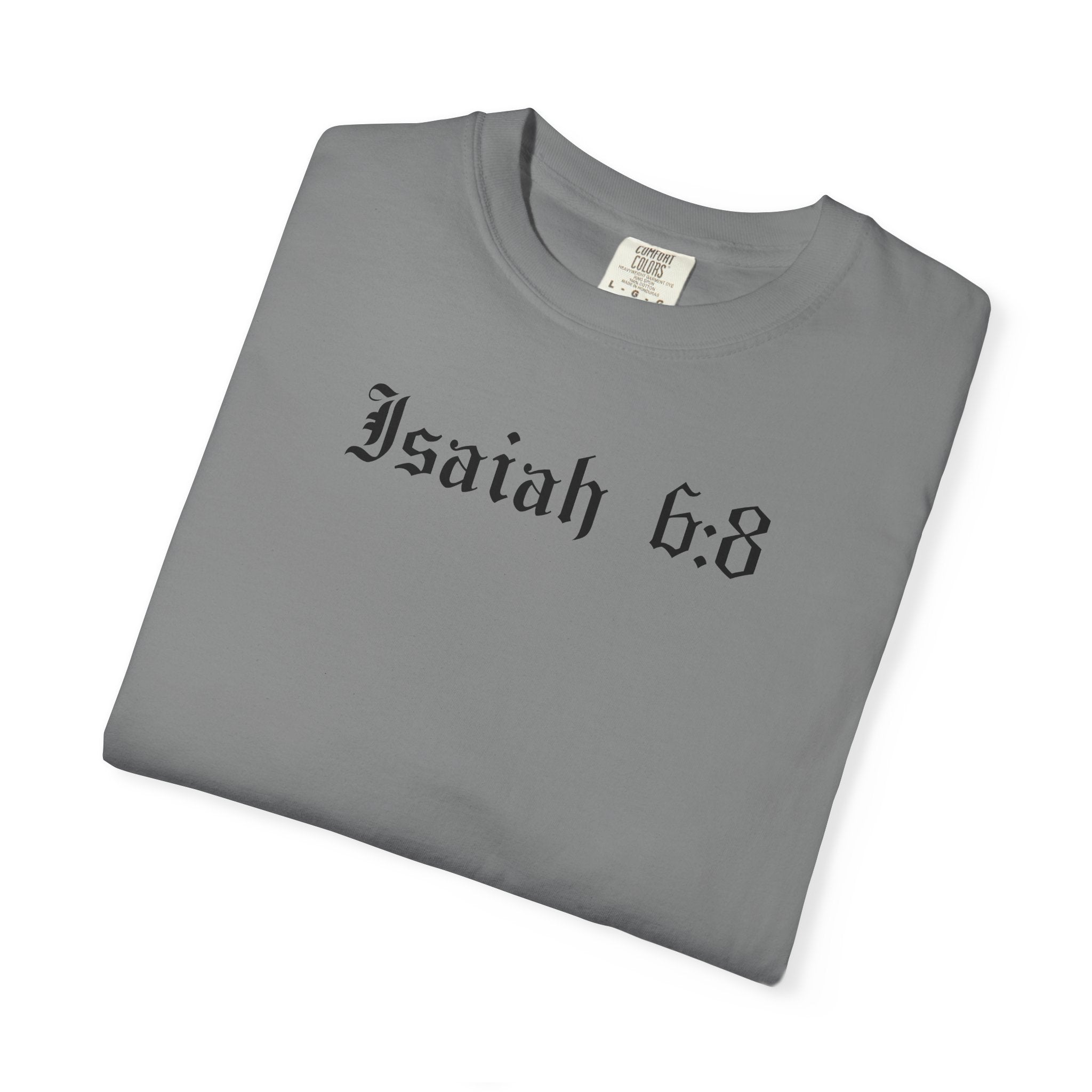 Isaiah 6:8 T-Shirt — Vintage Prayerful Backpacker Graphic Tee