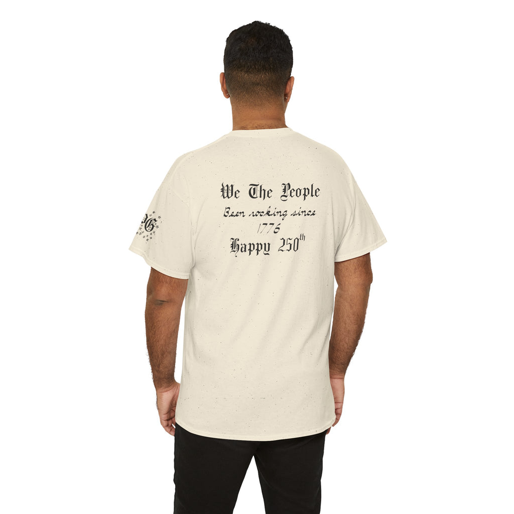 Patriotic 'God Bless America' Tee — 'We The People' Backprint 250th Celebration T-Shirt