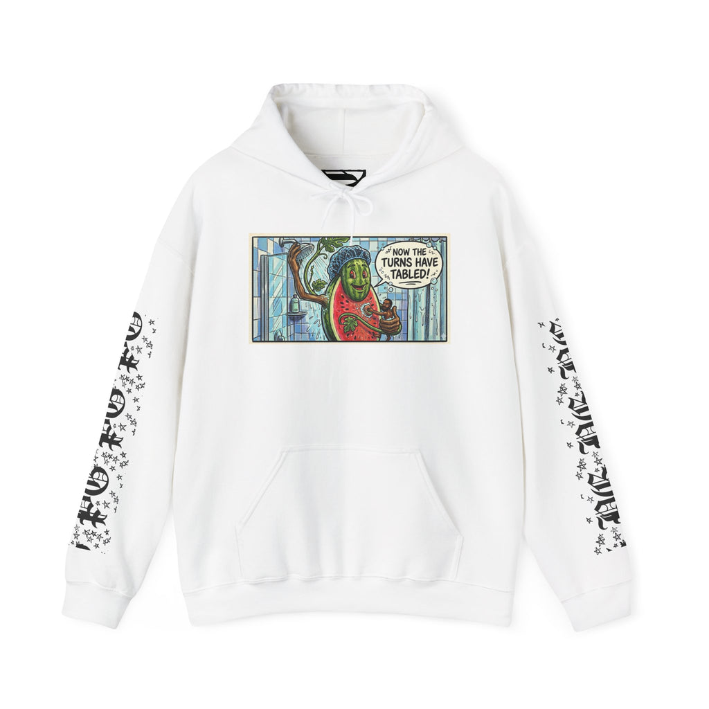 Graphic Hoodie — 'How the Turns Have Tabled' Alien Comic Panel Pullover