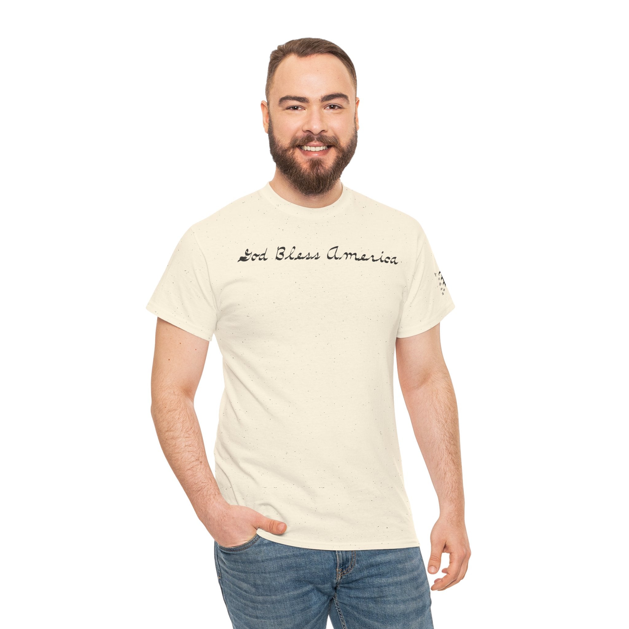 Patriotic 'God Bless America' Tee — 'We The People' Backprint 250th Celebration T-Shirt