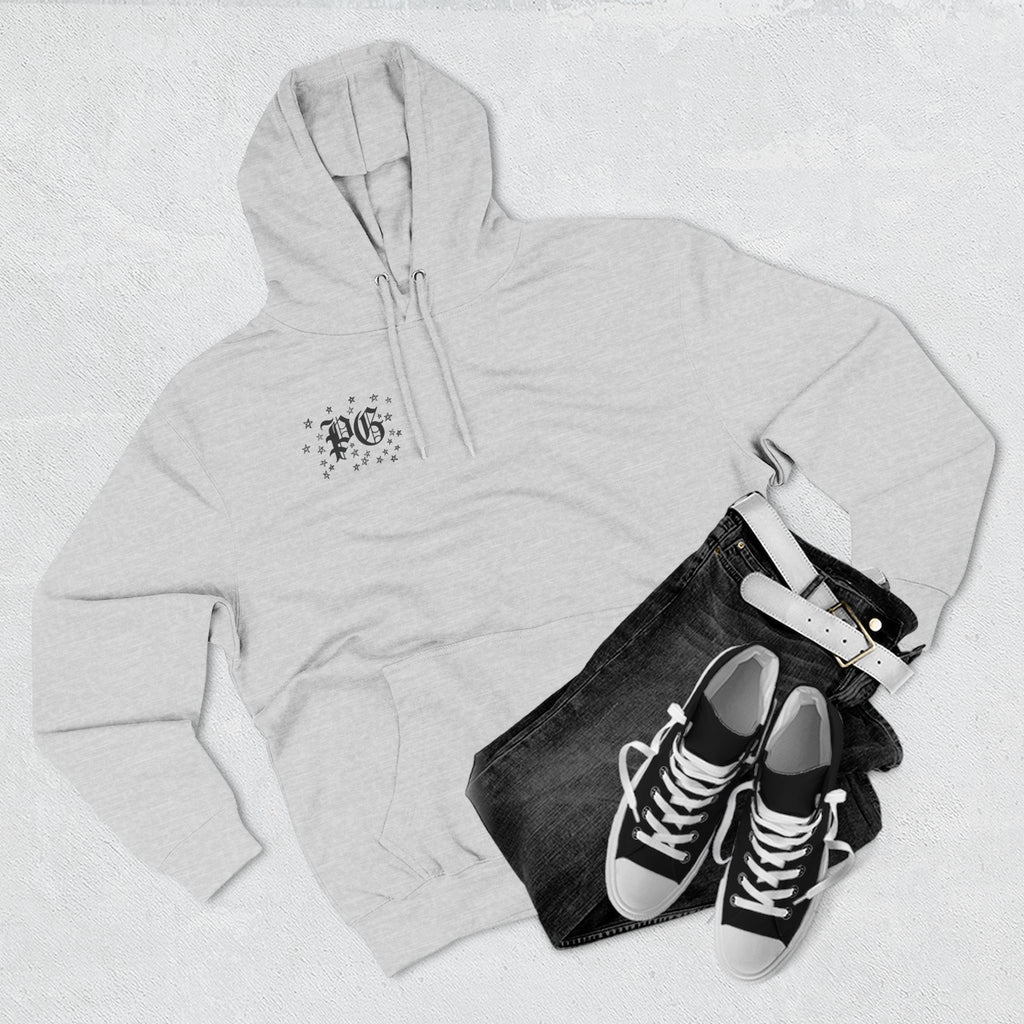 Skelly Cozy Bench Fleece Hoodie — 'Cozy Bench for Skelly' Graphic