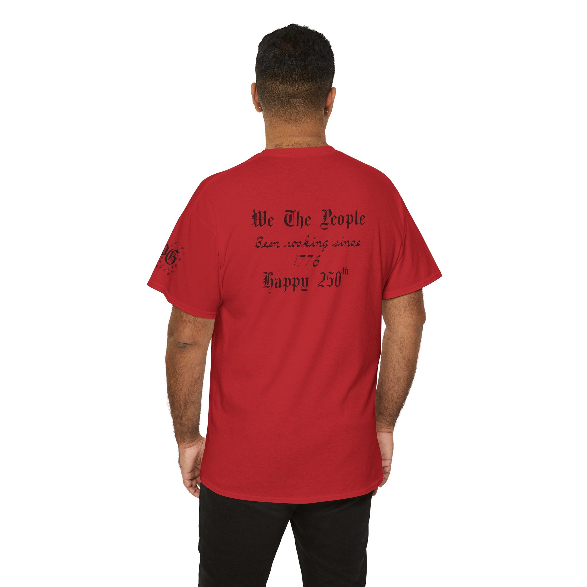 Patriotic 'God Bless America' Tee — 'We The People' Backprint 250th Celebration T-Shirt