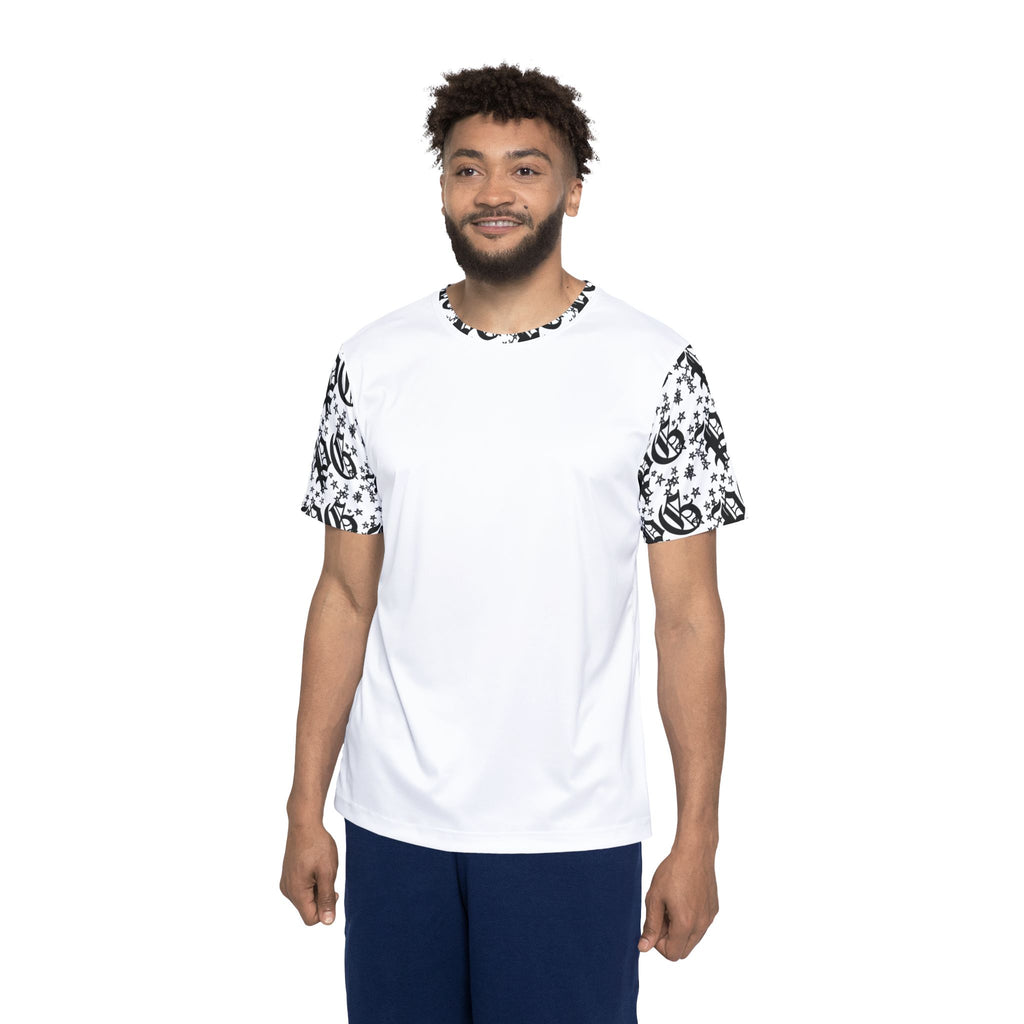 Christian Sports Jersey — 'God' Circle Trinity Design Athletic Tee