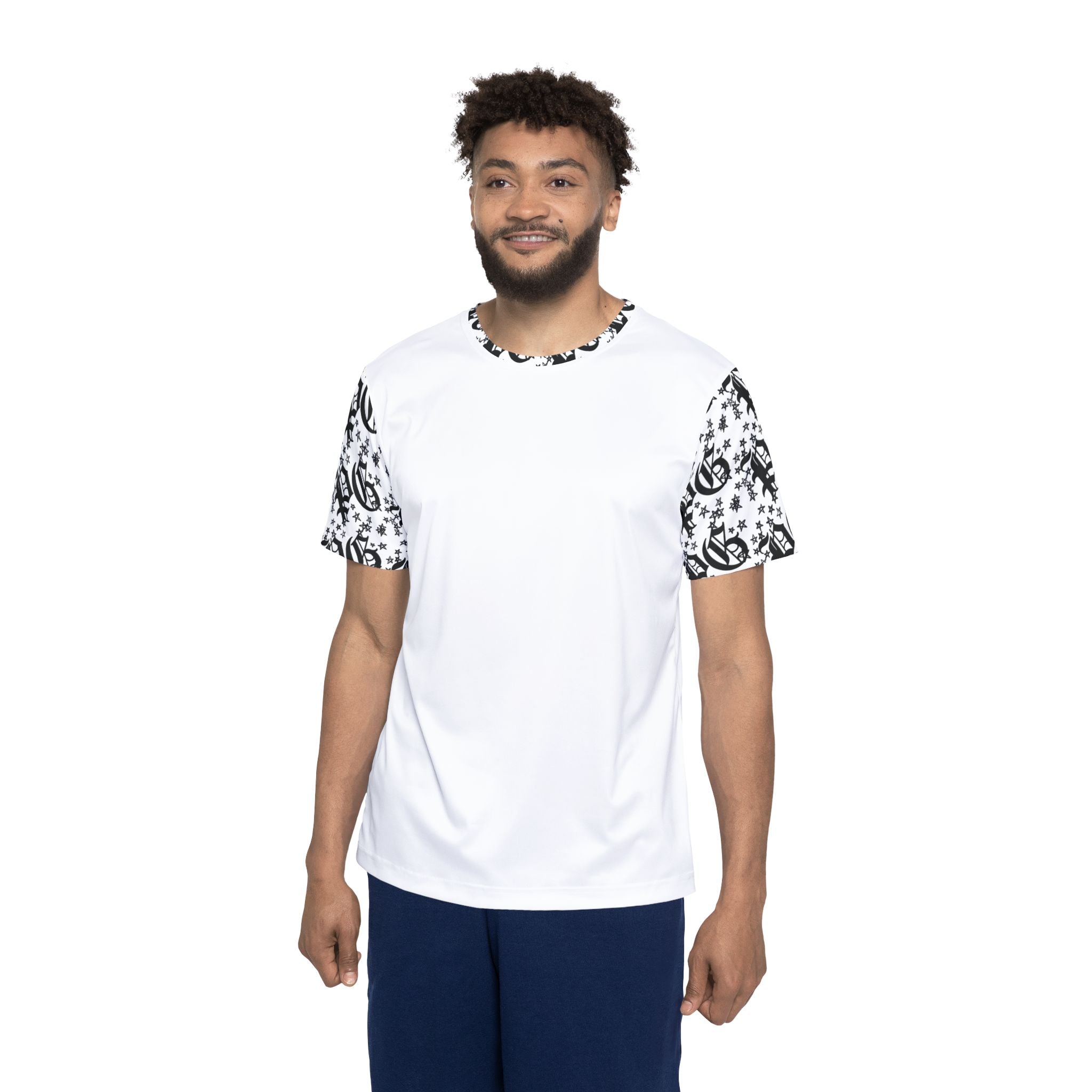 Christian Sports Jersey — 'God' Circle Trinity Design Athletic Tee