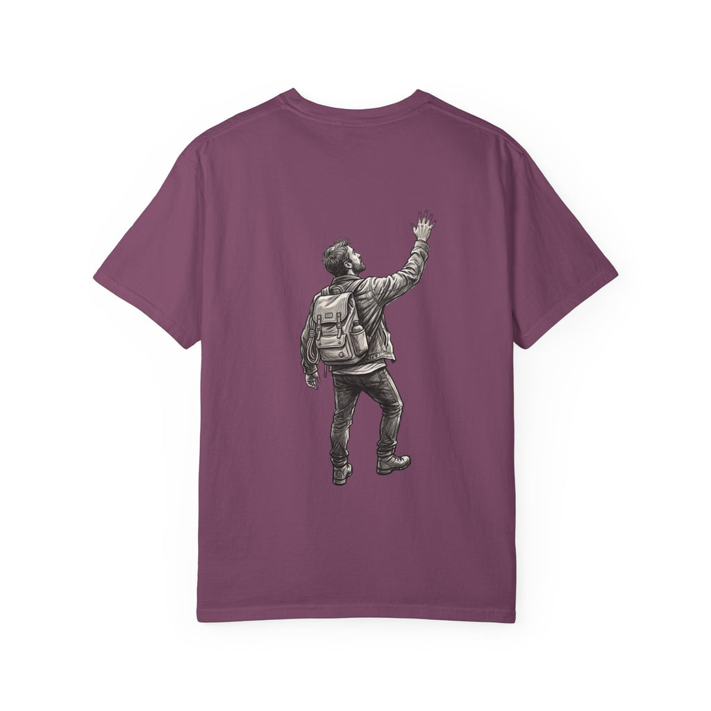 Isaiah 6:8 T-Shirt — Vintage Prayerful Backpacker Graphic Tee