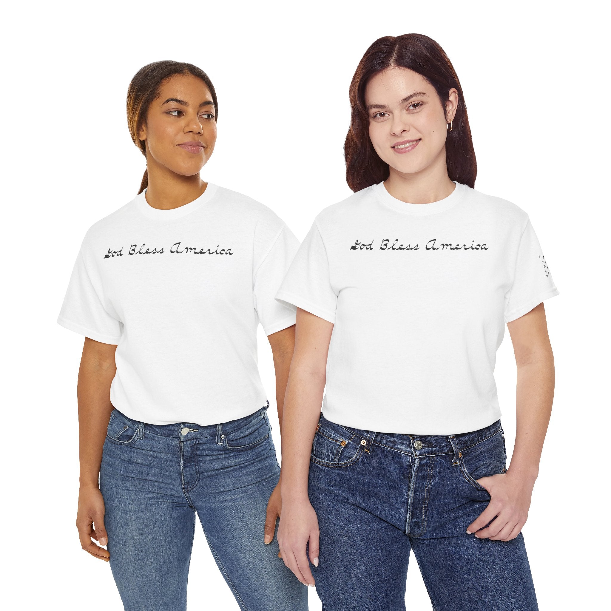 Patriotic 'God Bless America' Tee — 'We The People' Backprint 250th Celebration T-Shirt